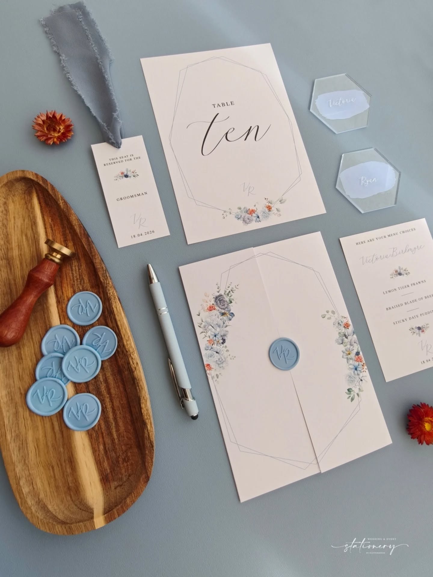 V+R
Little throwback to last month when Victoria and Ryan said their vows at the stunning @pratisbarns
We met at the #loveatthebarns open day in 2025 and discussed what type of package would suit.
Then we discussed the design, style and feel they were going for.
V+R package included gatefold invitations with custom wax seal, table numbers, place name coasters, personalised menu cards, reserved tags, welcome sign, order of the day sign, take a seat not a side sign and table plan.
To see this in action photos from @itsvictoriaphotography scroll back a little on the grid and you'll find the most beautiful photos of the couple and a selection of some of my items
Their fabulous team
Venue @pratisbarns
Stylist at Pratis @l100oub
Photographer @itsvictoriaphotography
Second shooter @kirstymcelroyphotography
Film @leerichardsonfilms
Stationery @flutterbeeze
Flowers @amyannandflowers
Dress @bijoux_bridal
Kilts Kingdom Kilts Dunfermline
Bridesmaids @sarah_louise_bridal
Hair @holly_colourme
MUA @jennifer_rossmakeup
Band @woohooband
Cake @thecakefairyx20
Catering @patrickgilmoureventcatering
Pianist @flynn_munro_music
Piper - Neil @bagpipeplayersscotland
Magician @elliotbibbymagic
Dog Chaperone - Emma Daniels
Minister - Ian Baillie