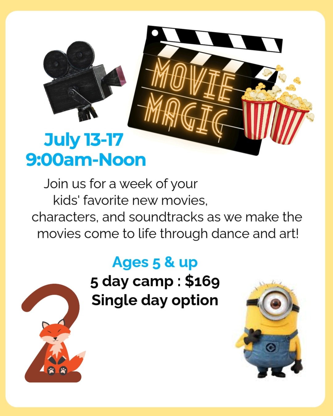 Lights, camera, ACTION! 🎥🎞️
We are rolling out the red carpet for the most exciting week of the summer! Our Movie Magic Dance Damp (July 13-17) is a nod to all the fun movies coming out this summer. 🍿
Your little star will learn high-energy choreography, design some movie related crafts, and make memories that will last a lifetime. 💫
Save your spot via our website!
https://www.masondance.com/summer