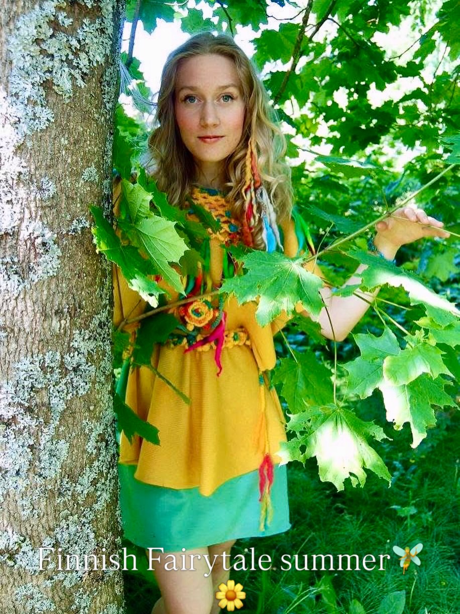 Nature connected fashion tale. #maimagicwardrobe #neulekalevala #wearablenature #finnishforest