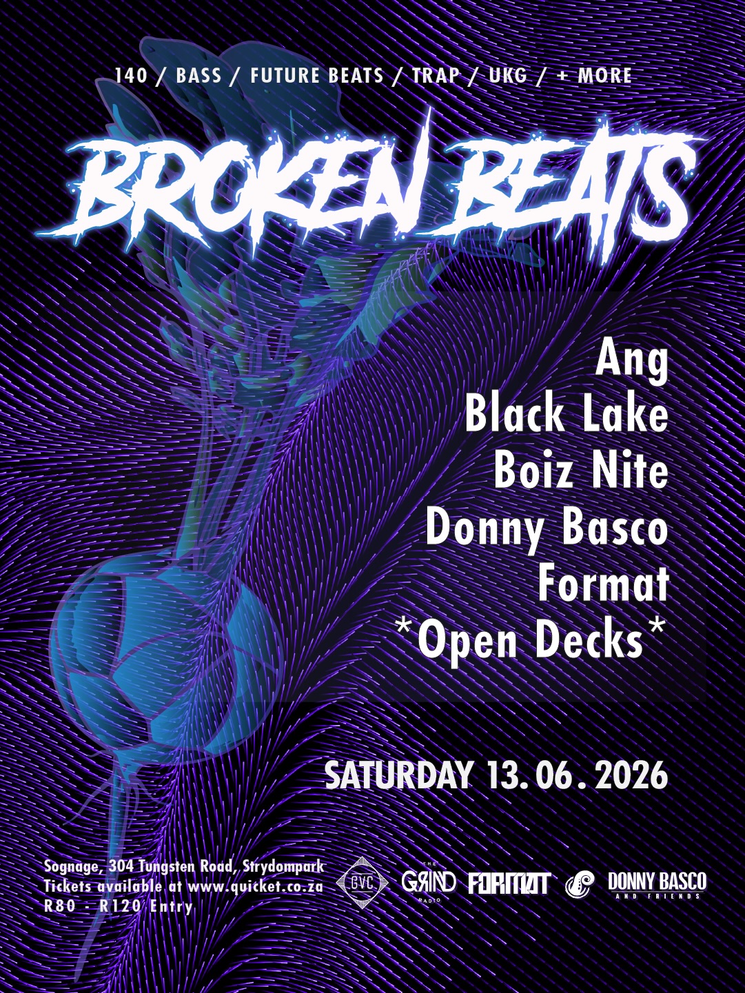 This Saturday! @brokenbeatsza taking over Room 2 🔥
The team have put together a killer lineup, and we’re so excited to welcome them back for another edition of some wonky bass music!
Killer guests, killer vibes and we can’t wait!
Link in bio 🐙🐙🐙