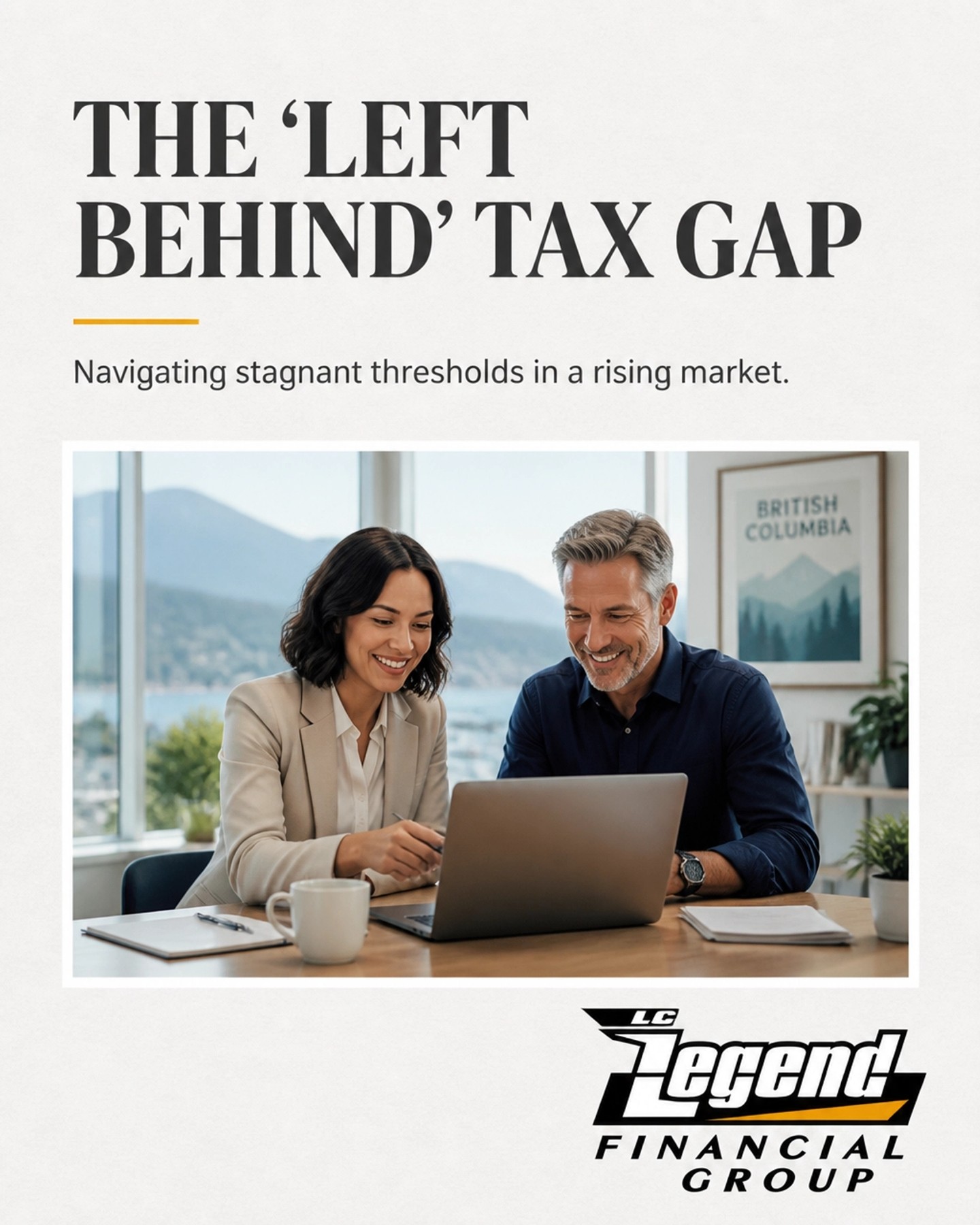 The "small business" tax bracket hasn't moved in years, but your costs certainly have.
For BC owners, this is the "Left Behind" Tax Gap.
Inflation and overhead are climbing, yet the thresholds for tax breaks remain anchored to the past. This means you’re often paying more while getting less for your effort.
Most owners check their bank balance to measure health. Almost none check how these stagnant gaps are silently eating their profit.
Operating in the Okanagan today requires a different strategy than it did five years ago.
Clarity isn't just about knowing your numbers; it’s about knowing how the environment around those numbers has changed.
At Legend Financial Group, we help you navigate these shifts. We focus on building a foundation that provides peace of mind and long-term stability.
Yesterday’s tax plan won’t fund tomorrow’s growth.
Let’s get your strategy back on track.
#OkanaganBusiness #BCSmallBusiness #FinancialClarity #SmallBusinessCanada