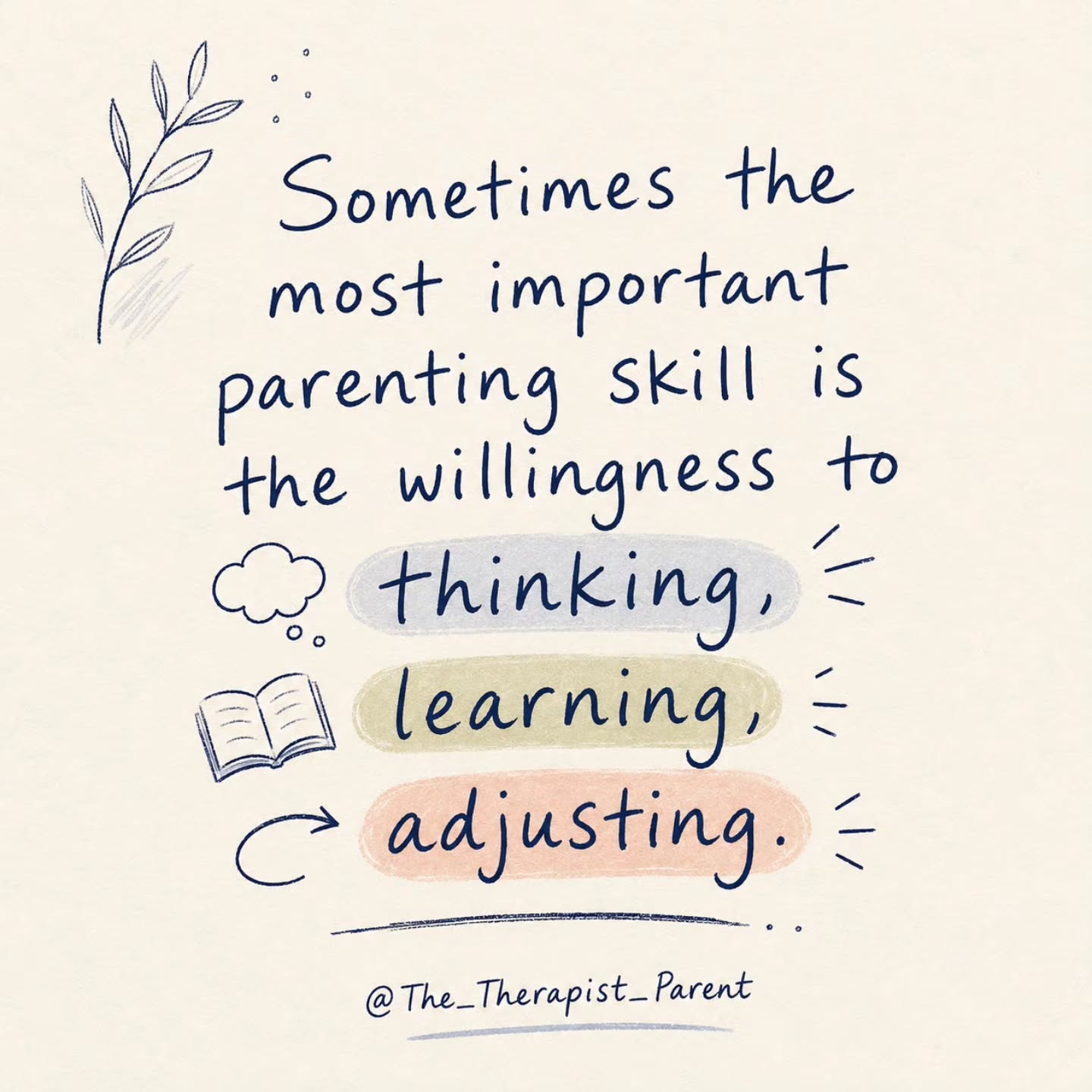 Parenting advice often focuses on what to do.
But one of the most important parenting skills isn't a strategy, script, or technique.
It's the willingness to keep thinking.
To stay curious when something isn't working.
To keep learning as your child grows and changes.
To adjust when new information changes your understanding.
Children don't need parents who have all the answers.
They benefit from parents who are willing to keep asking questions.
That's where growth happens—for both of you.
What is something about parenting that you've changed your mind about over the years?
@The_Therapist_Parent