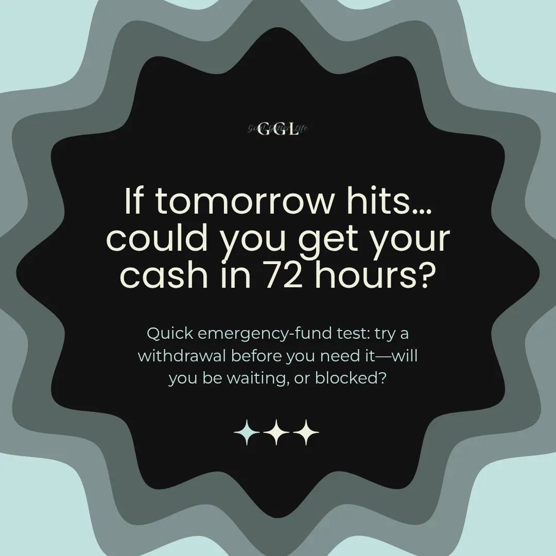 If tomorrow hits and you need cash in 72 hours… can you get it fast? 😅
We see too many people park their “emergency fund” somewhere that turns a crisis into a delay. Let’s run the Emergency fund test together.
Red flags to avoid:
Red flag #1: Lock-up periods
If you can’t access funds for weeks/months, it’s not an emergency fund.
Red flag #2: Slow transfers
“Instant” in the app should mean instant in real life—otherwise your future self pays the price.
Red flag #3: Fees or withdrawal limits
Penalties, caps, or surprise charges can turn an emergency into a waiting game.
Do a 10-minute ‘locked funds’ audit:
Grab your emergency plan and check: lock-up • transfer time • fees/limits.
You’re not alone—we’ll do it with you. Explore our articles for practical strategies.
What’s your biggest “access” worry right now? Drop it in the comments 👇
#PersonalFinance #EmergencyFund #IntentionalLiving #GrowthMindset #FinancialWellbeing