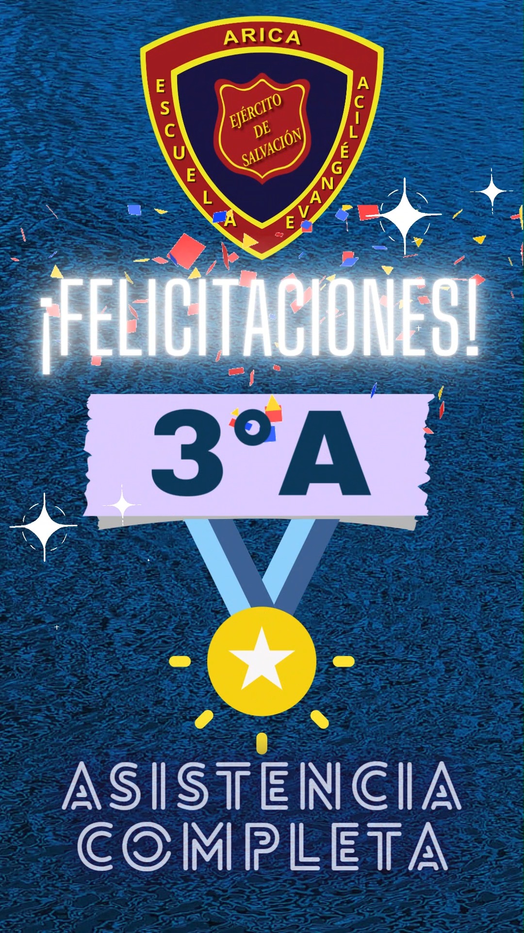 Felicitaciones al 3ro básico "A" por su asistencia completa el día de hoy. ¡Que no falte ninguno! 💪💪💪