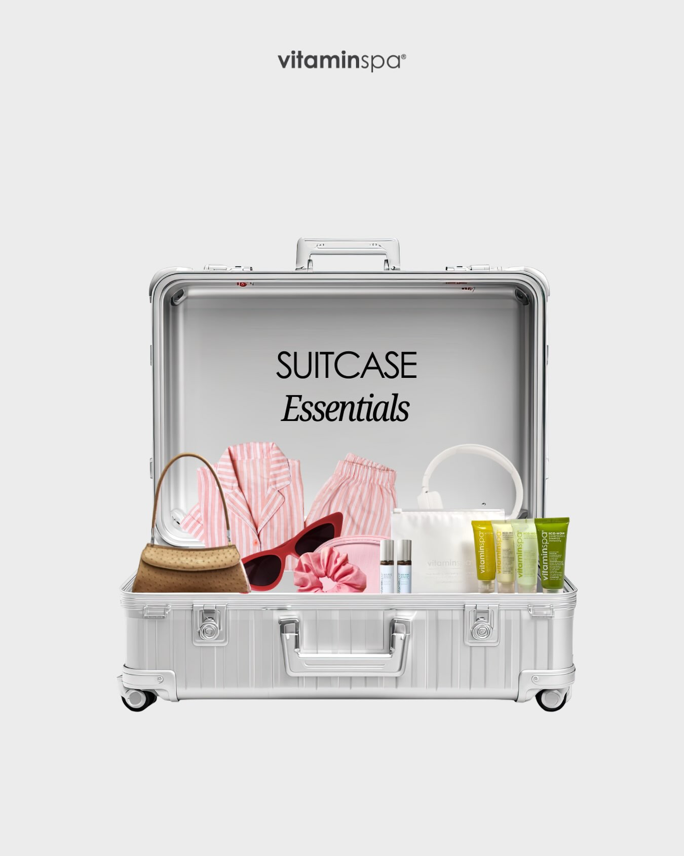 Wherever you’re headed, glowing skin comes too. ✨
Pack your travel must-haves and enjoy every moment of the journey.
#TravelWellnessSystem #WellnessBeyondTheSpa #Vitaminspa #GoodForYouandThoseAroundYou
