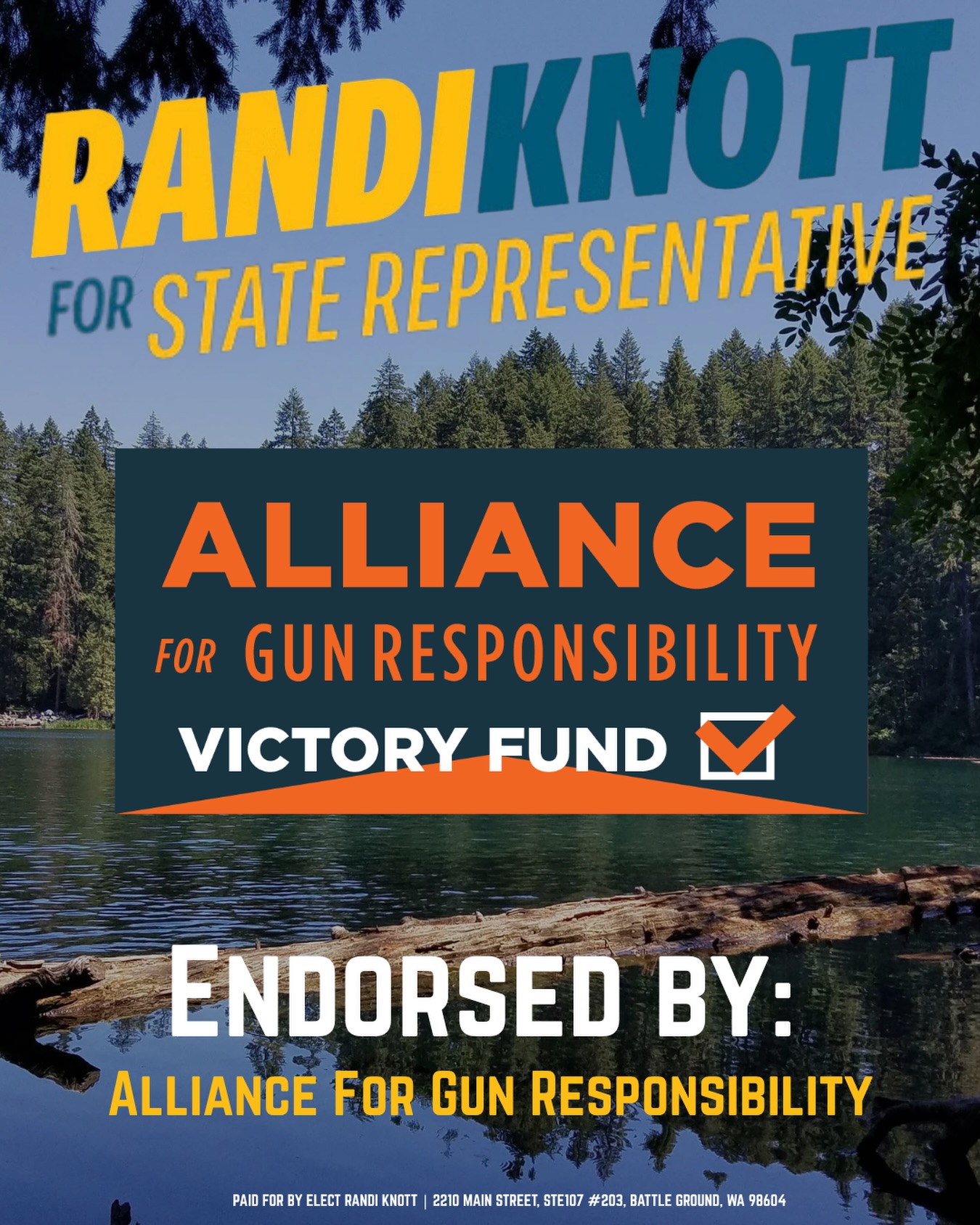 The Alliance for Gun Responsibility works tirelessly to save lives and eliminate the harm caused by gun violence in every community through advocacy, education and partnerships. I am proud to have earned their endorsement and look forward to working on policy to prevent gun violence and suicide in Washington State. Check out www.gunresponsibility.org for more info! @AllianceforGunResponsibility