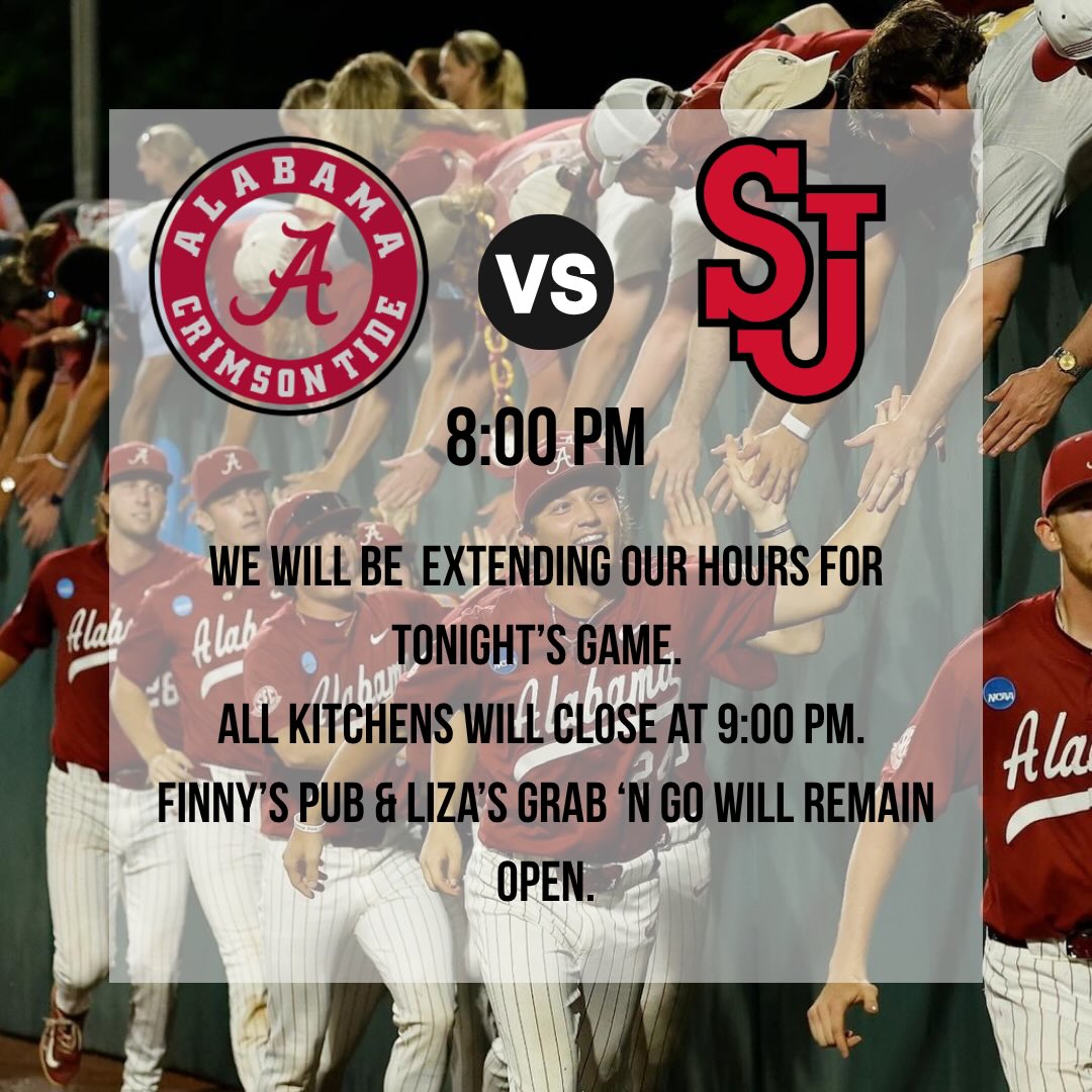 See y’all tonight for the game !! Roll Tide!!⚾️🍻
