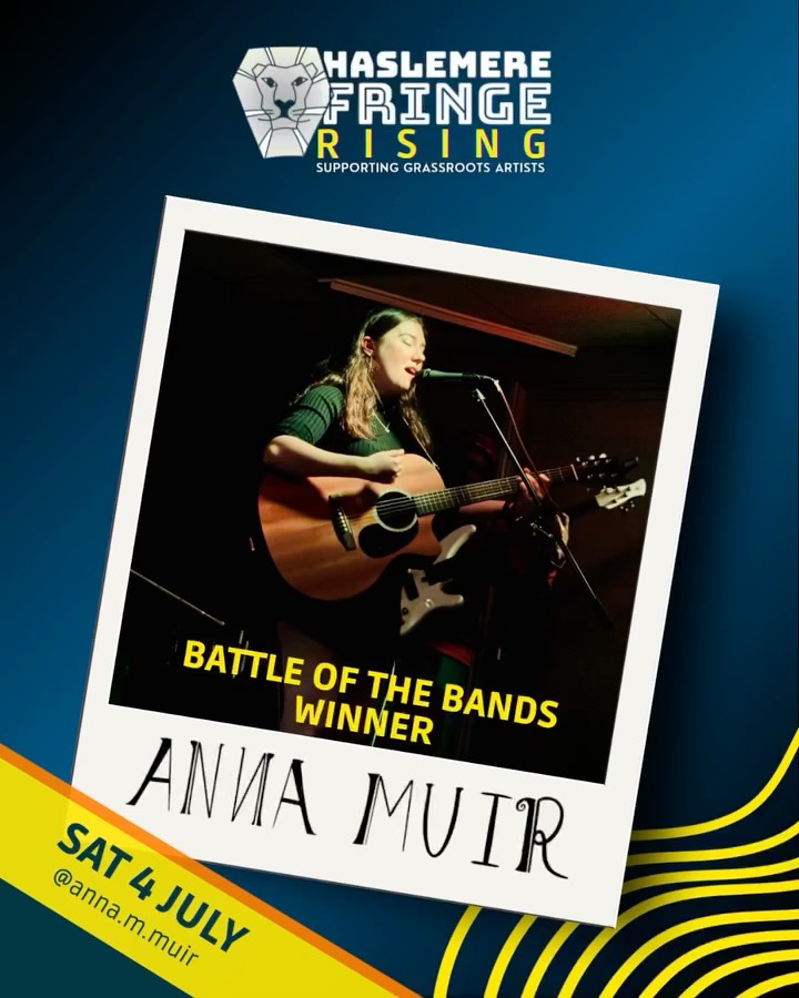 Haslemere Fringe Rising Battle of the Bands Winner Anna Muir joins us on the Main Stage on the 4 July.
Anna is a singer-songwriter who creates music to drive, scream and cry to. With lyrics born from a restless mind and shaped by a childhood spent moving from place to place, Anna’s songs capture the ache of belonging nowhere and everywhere all at once.
Inspired by indie-folk icons like Phoebe Bridgers and Julien Baker, as well as the likes of Big Thief and Radiohead, Anna’s music blends visceral honesty with clever lyricism and dark humour.
#emergingartistsuk #festivalseason2026 #haslemerefringefestival2026 #livemusic #grassrootsmusic