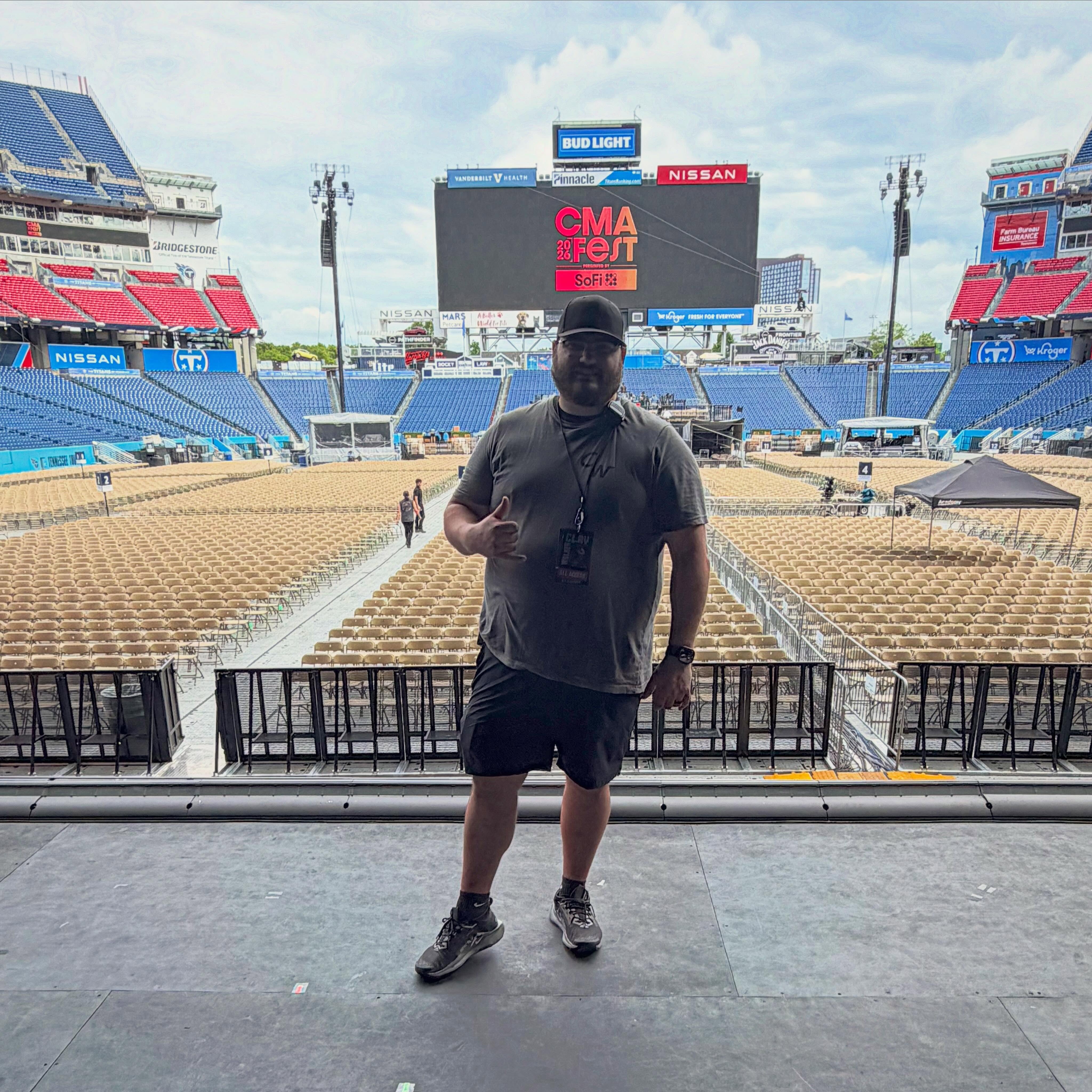 From watching @cma Fest on TV as a kid to being in the stadium in the 300s, this year I got the opportunity to be part of the show with @claywalker for the last CMA Fest inside the current @nissanstadium in Nashville. I’ve always been a fan of the @cmafoundation and seeing the things they do behind the scenes just strengthens that.
It was also cool to see my hometown buddy @earthquinnandfire play the stage later in the night with @rileyduckman and crush it as always! Catch the CMA Fest television special at 7pm Central on June 25th on ABC!