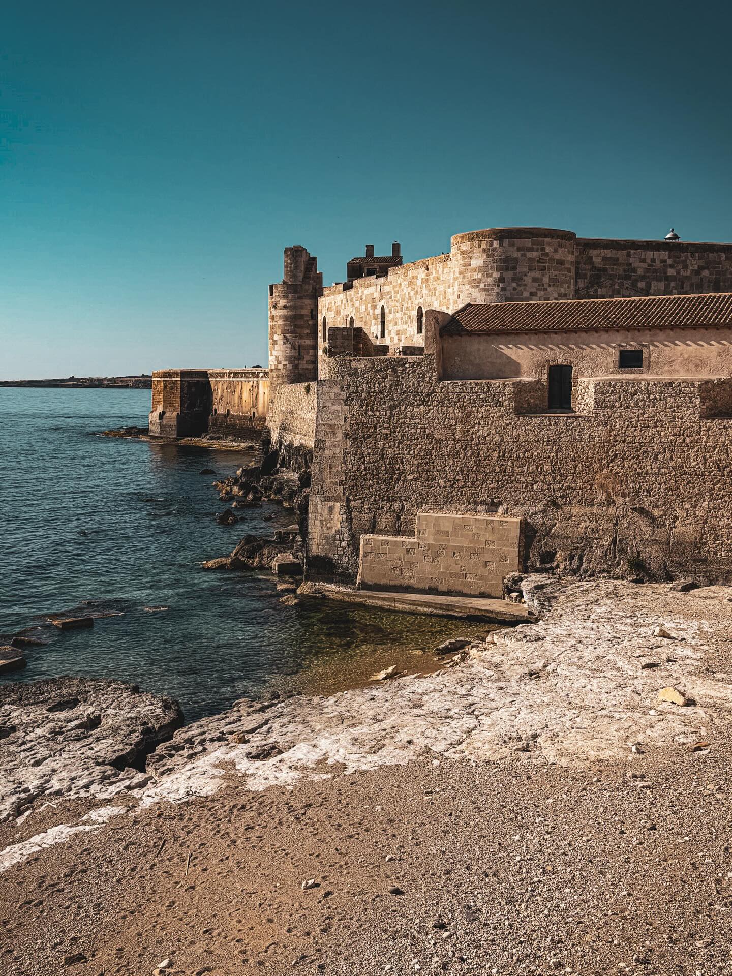 Before leaving Ortigia, we decided to tour Castello Maniace. We were the first people in for the day, so we had the place to ourselves for a little while and were able to take the time to appreciate the beautiful stonework.