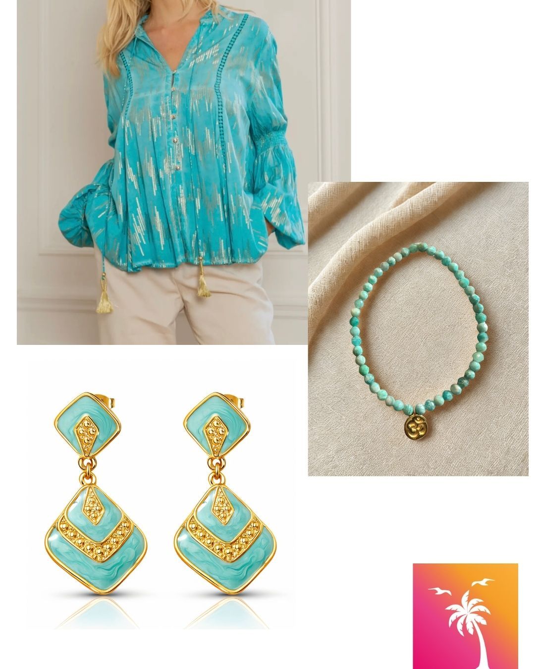 Outfit of the day. Brighten it up with blue 💙
Perfect outfit for lunch with the girls, an informal dinner or sunset cocktails 🍹🌅
#OOTD #fashion #girlsdayout #vacationoutfit
