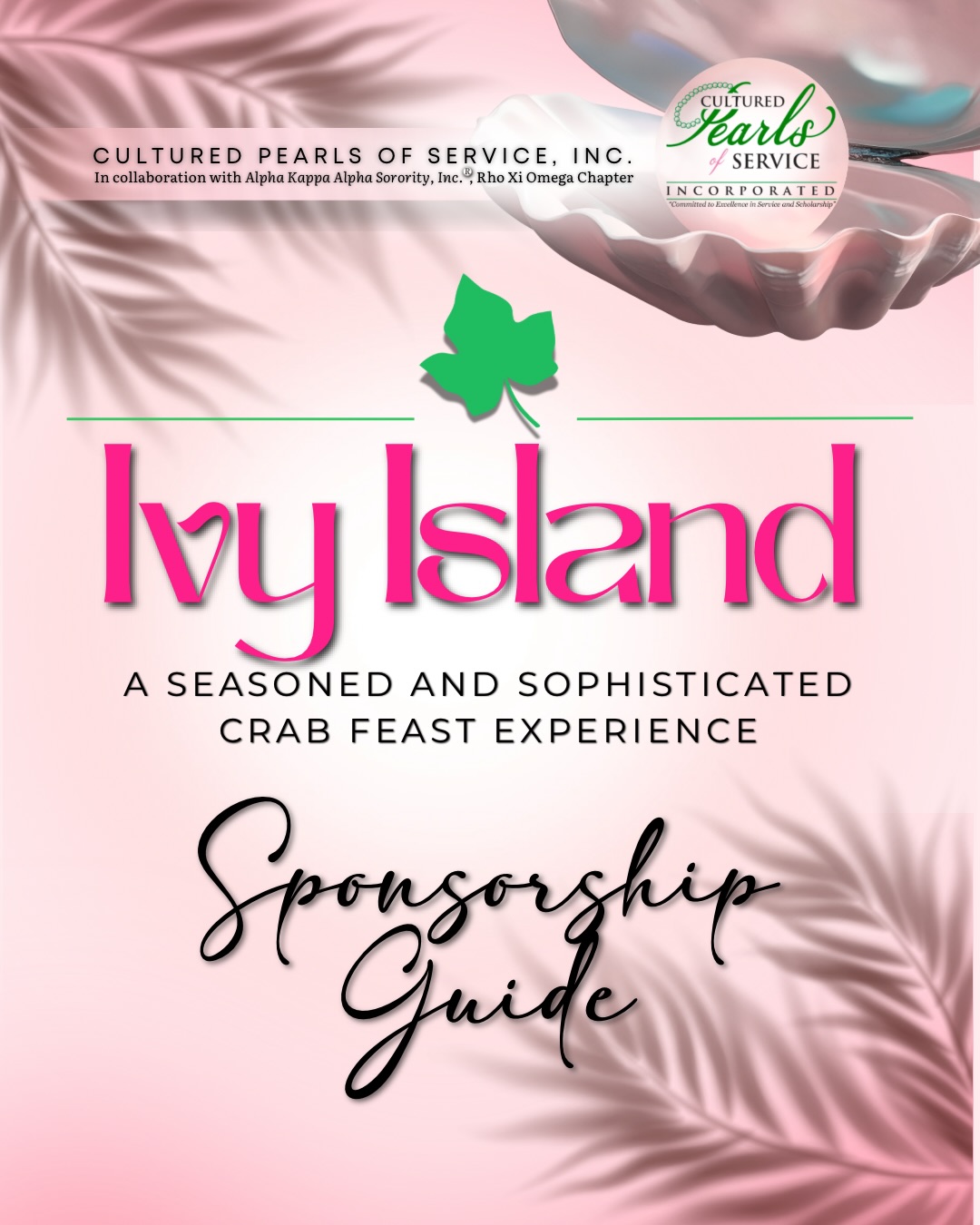 ๐ดโจ Become a Sponsor of Ivy Island and make a lasting impact in our community!
Join Cultured Pearls of Service, Inc. as we raise funds to support scholarships, youth initiatives, community outreach, and programs of service that uplift and empower.
๐บ Island Sponsor: $1,500
๐๏ธ Beach Sponsor: $1,000
๐ Shoreline Sponsor: $500
๐ฐ Sand Castle Sponsor: $50
No contribution is too small when it comes to investing in education, leadership, and service. Your sponsorship helps us continue creating opportunities and changing lives throughout the communities we serve.
Ready to make waves with us? Secure your sponsorship today and help turn generosity into impact. ๐๐
#CulturedPearlsOfService #ScholarshipsMatter #CommunityImpact #AKA1908 #RXO1988