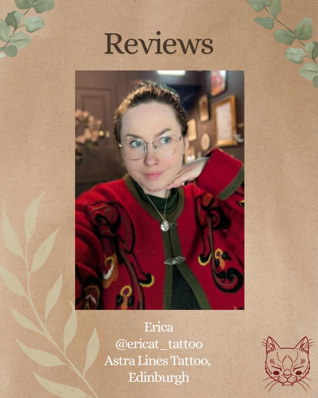 Some testimonials from my amazing clients ✨🦋🌿
You can read more on Google, search ‘Ericat Tattoo’. If you’ve been tattooed by me and you haven’t left me a review yet, please take 5 minutes to do so, as it really helps my business grow.
Thanks so much everyone for the trust, it means a lot to me and I do strive to provide a caring, attentive and amazing service.
🫶🏼💖✨
Let’s create some cute together!
#edinburghtattoo #edinburghtattooartist #illustrativeblackwork #tattooartistedinburgh #tattooglasgow