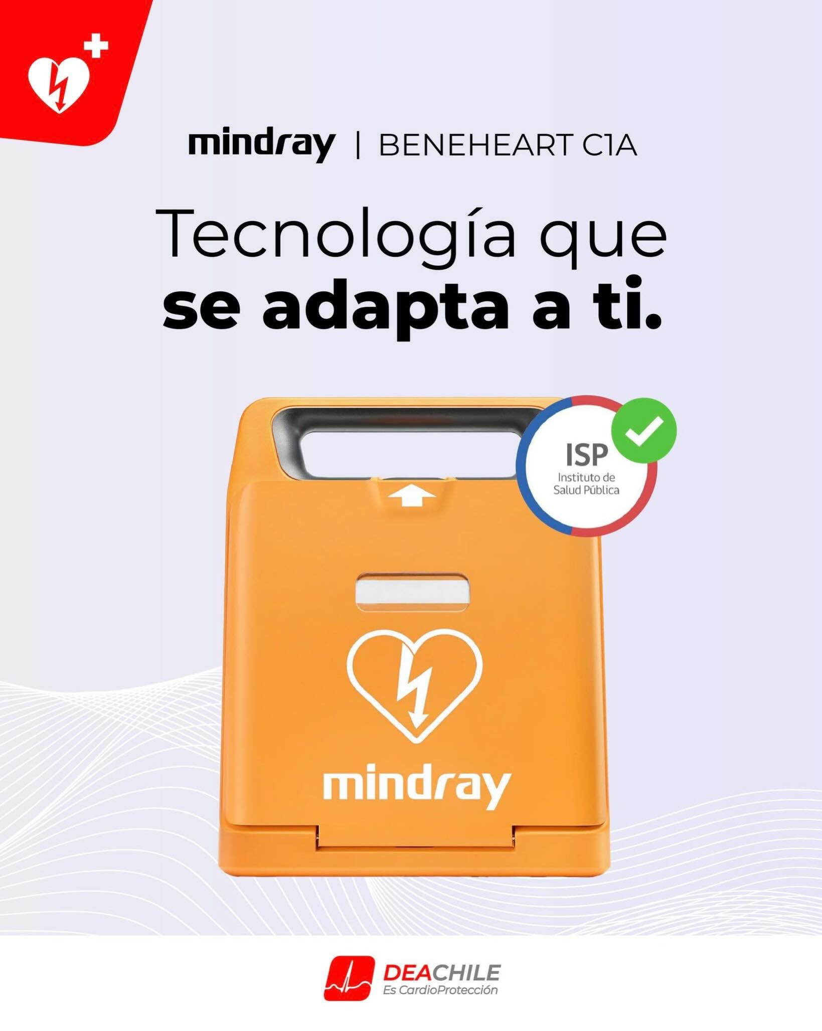Conoce el MINDRAY BENEHEART C1A: el DEA que se adapta a ti 💡.
Con su tecnología ResQNavi™ y QShock™, entrega instrucciones personalizadas al rescatador y ejecuta descargas más rápidas.
👉 Encuéntralo en www.deachile.cl