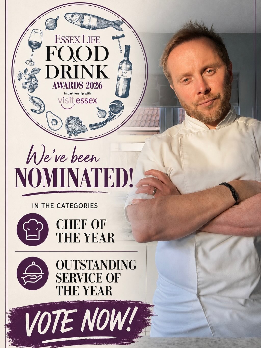 ⭐️The Essex Life Food & Drink Awards 2026 🍽️
@essexlifemag Finalists 🌟
It is with great pleasure to announce that Im now a finalist in the category’s of Chef of the year & Outstanding service in the #Essex Life Food & Drink Awards 2026!🙏
I would like to say a massive thank you to anyone that has nominated me already to get to this point but I need your vote again! 🙏 and for anyone wanting to, there is still plenty of time for your vote as the closing date is July.
If you have had the pleasure of me cooking for you in the past year for a private dining event, our charity gourmet dinners or been to one of our pop up wine and dinners and have a free minute then press the link in my bio above and nominate me for outstanding service 2026! I am extremely grateful for any votes that I receive.
Happy cooking
Chris 🔪
DM FOR INQUIRIES
☎️ 07939130444
🌎 www.chefchrislaurie.com
✉️ Chefchrislaurie@gmail.com
