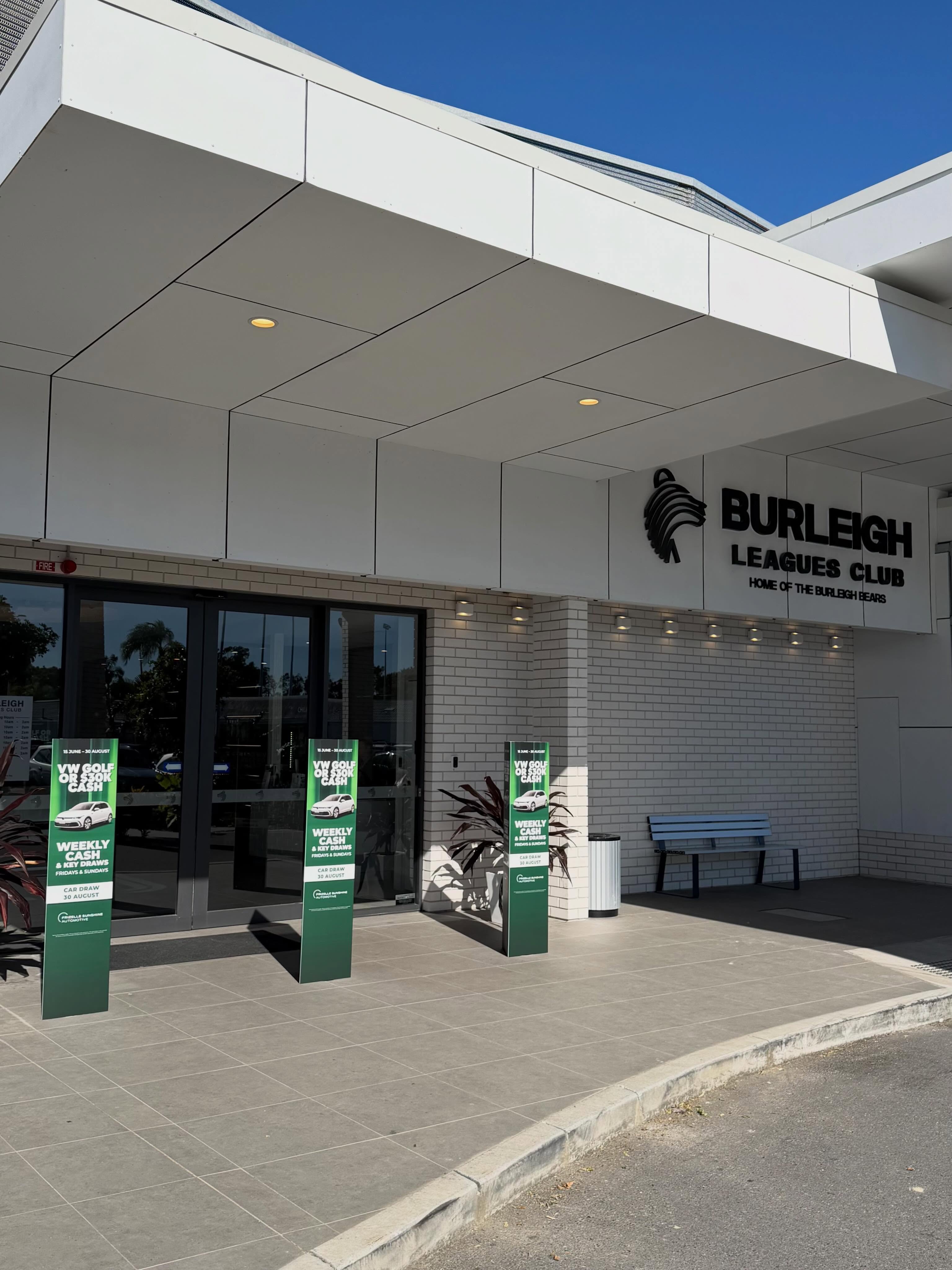 Our corflute bollard signs have enabled Burleigh Leagues Club to turn safety posts into premium real estate for their latest promotion.