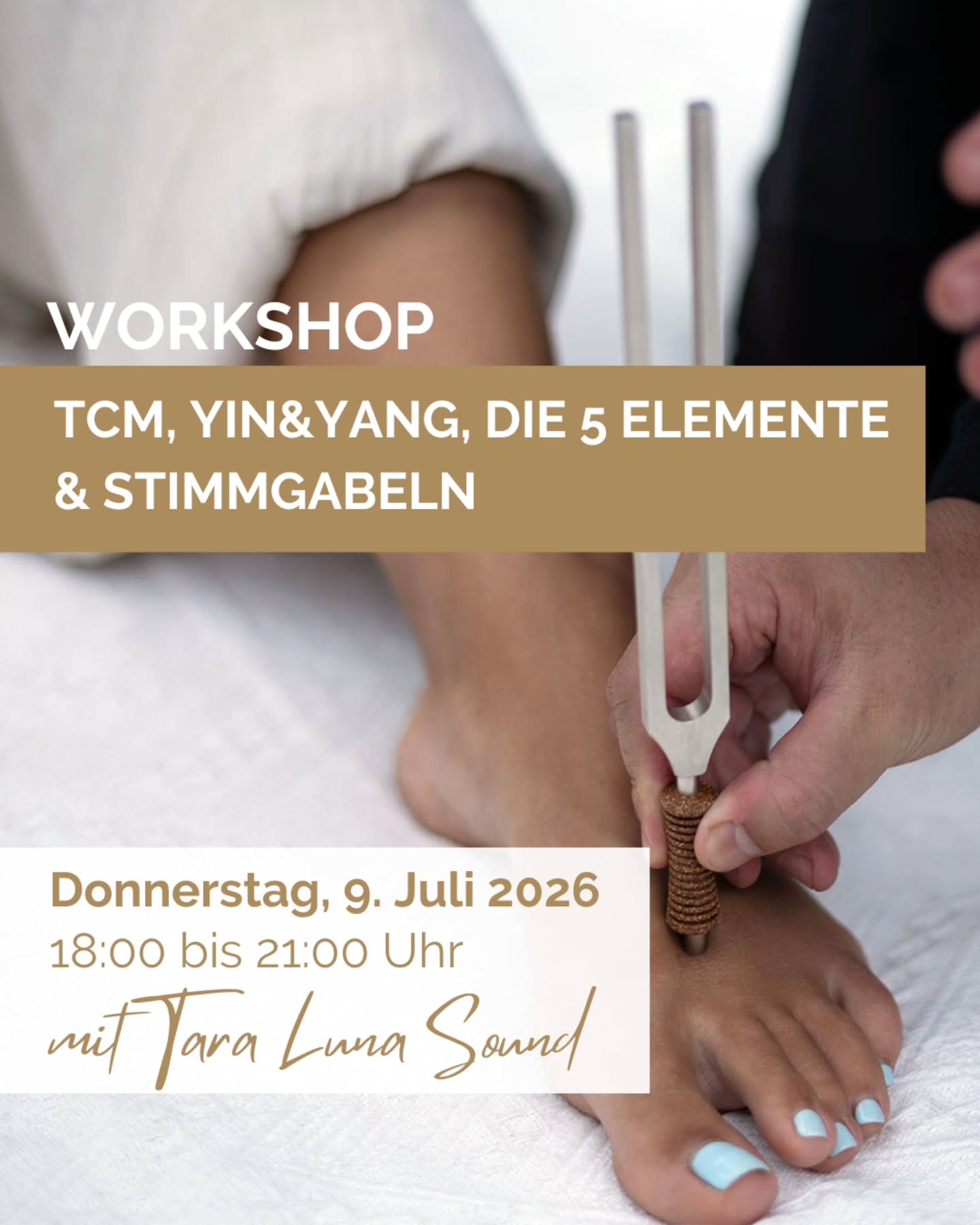 YIN & YANG, die 5 Elemente & Stimmgabeln
Tauche ein in die faszinierende Welt der TCM und entdecke, wie Yin & Yang, die 5 Elemente und Klangfrequenzen unser Wohlbefinden beeinflussen können. 🌿🔥🌎⚪💧
In diesem 3-stündigen Workshop mit @tara.luna.sound lernst du die Grundlagen der Traditionellen Chinesischen Medizin kennen, erfährst mehr über die Qualitäten der 5 Elemente und erhältst einen ersten Einblick in die Arbeit mit Stimmgabeln. Den Abschluss bildet ein entspannendes Soundbath zur Integration der Erfahrungen. 🎶✨
🌟 Keine Vorkenntnisse erforderlich
🎟 Early Bird bis 18.06.2026
https://www.eversports.de/e/workshop/qaOjdq9
Wir freuen uns auf dich! 💛
#Omshantiyogabamberg #tcm #yinundyang #5elemente #stimmgabeln