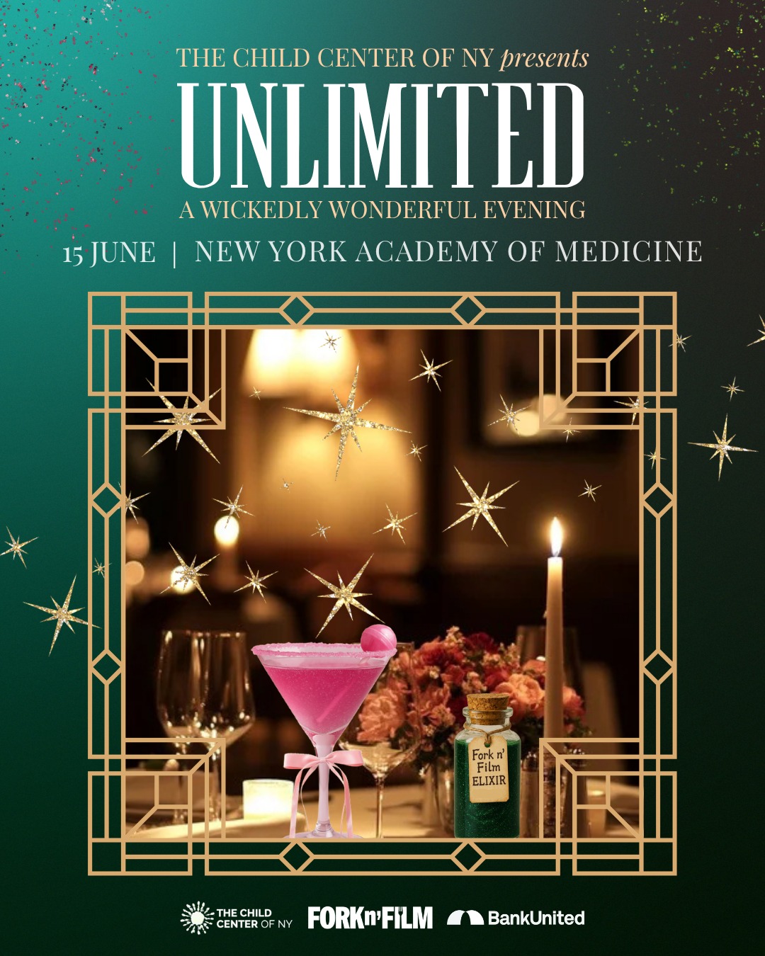 There's no place like June 15 🩷💚🧙🏻👸🏼✨🫧🍿🎬
Seats for UNLIMITED: A Wickedly Wonderful Evening are going fast! Join us for an exclusive screening of Wicked, chef-crafted courses, and Emerald City cocktails at the The New York Academy of Medicine, all in support of NYC's children and families.
This is the one you'll wish you hadn't missed. 🪄
🎟️ Secure your tickets now at the link in bio.
Presented by BankUnited | With Fork n' Film