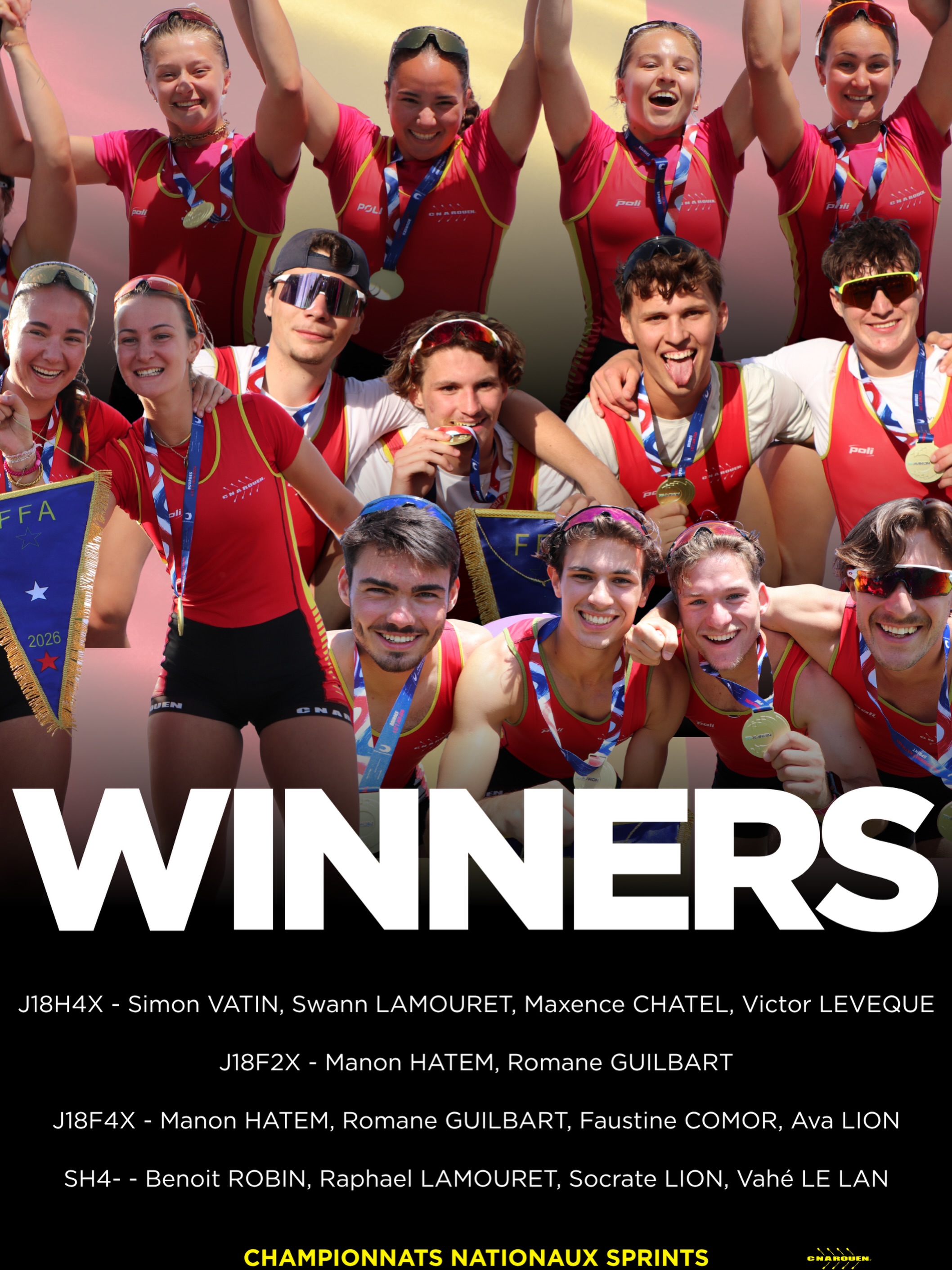 ROOOOOOOOOOOUEEEEEEEEN ! 🥇
Un week-end à couper le souffle pour le CNAR avec quatres titres aux Championnats de France Sprint sur six embarcations engagées.
@villederouen @metropole_rouen_normandie @rouen_sports @seinemaritime @regionnormandie