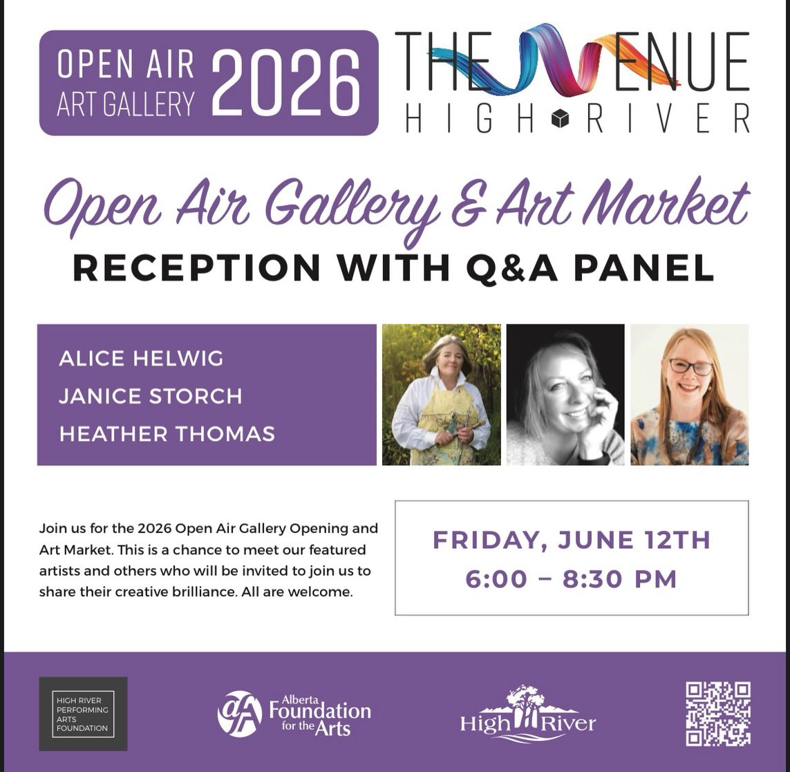 Our Open Air Art Gallery Reception is Friday June 12th, 6 - 8:30pm. Join us for an artist market, panel Q & A and light refreshments. All are welcome!
@heatherthomasart @ashelwig @janicestorchphotography
#thevenuehighriver2026 #thevenueopenairartgallery