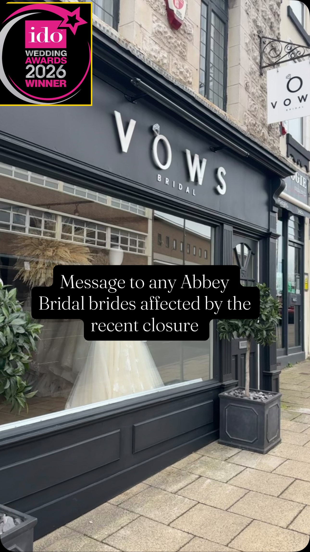 To any brides who may have been affected by the closure of Abbey Bridal in Pontefract, please know that help is close by.
Here at Vows Bridal, we’re local, experienced, and always happy to offer friendly advice, support, or help you find your dream dress. Whether you’re looking for a gown, need guidance with an existing order, or simply don’t know where to start, please don’t hesitate to get in touch.
We’re also proud to have recently won a bridal industry award, so you can feel confident you’re in safe hands. We do stock Romantica who were one of their suppliers if you need any more information.
Or if you are also in need of a dress or even had an appointment there we have a beautiful selection of designers, including and would love to help make your bridal journey as stress-free and enjoyable as possible. We are only in Wakefield as well.
Sending our best wishes to all the brides affected. ❤️
#PontefractBride #YorkshireBride #RomanticaBride #VowsBridal #WakefieldBrides WeddingDressShopping BrideToBe YorkshireWedding AwardWinningBridal BridalSupport SayYesToTheDress WeddingDressExperts BridalBoutiqueUK
