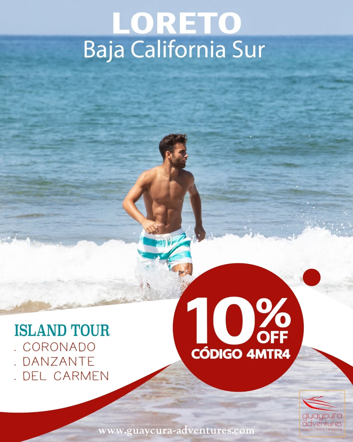 Loreto, Baja California Sur 🇲🇽
• Descubre las islas del Parque Nacional Bahía de Loreto, un área natural protegida reconocida por su extraordinaria biodiversidad y sus impresionantes paisajes del Mar de Cortés.
• Tour a Islas
🐬 Avistamiento de delfines y lobos marinos en su hábitat natural
🐠 Observación de peces tropicales y arrecifes rocosos
🤿 Aguas cristalinas ideales para snorkel
🛶 Perfecto para kayak y exploración costera
📸 Vistas espectaculares de montañas, acantilados y playas vírgenes
🌤️ Temporada ideal para visitar
☀️ Días soleados y excelente visibilidad
🌡️ Temperaturas entre 24°C y 30°C 🌊
• Condiciones favorables para actividades acuáticas
🚤 10% OFF con código: 4MTR4 guaycura-adventures.com
📲 613 124 4158
#LoretoBCS #BajaCaliforniaSur #MarDeCortes #ParqueNacionalBahiaDeLoreto #ToursLoreto