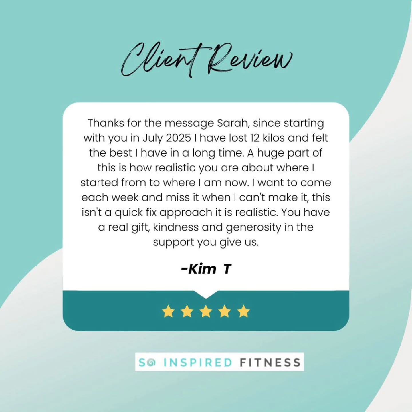 π CLIENT WIN π
Since starting in July 2025, Iβve lost 12kg and feel the best Iβve felt in a long time.
Itβs been such a realistic, supportive approach, no quick fixes, just steady progress that fits real life.
Iβve loved coming each week and actually miss it when I canβt make it πͺ
So grateful for the kindness, support, and encouragement every step of the way β¨
#soinspiredfitnessnz