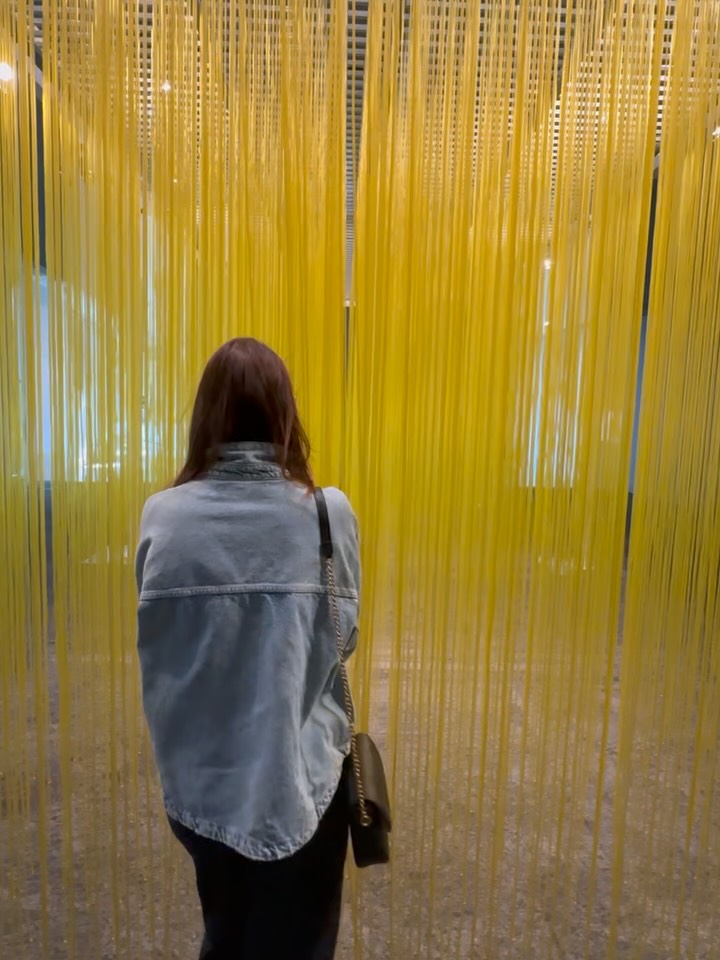 Pénétrable BBL
Thousands of thin, flexible yellow tubes suspended in the air. A work you walk through it.
This exhibition is part of a program dedicated to the dialogue between architecture and contemporary art at the Cité de l’Architecture et du Patrimoine, launched in 2025.  It marks the first time the Cité has exhibited one of Soto’s monumental works.
Pénétrable BBL by Jesús Rafael Soto, created in 1999, is currently on display at the Cité de l’Architecture et du Patrimoine, at the Palais de Chaillot. 
Soto was born in Venezuela and settled in Paris in 1950. 
📍 Cité de l’Architecture — Trocadéro
🕐 Open daily 11am–7pm, closed Tuesdays. Thursdays until 9pm.