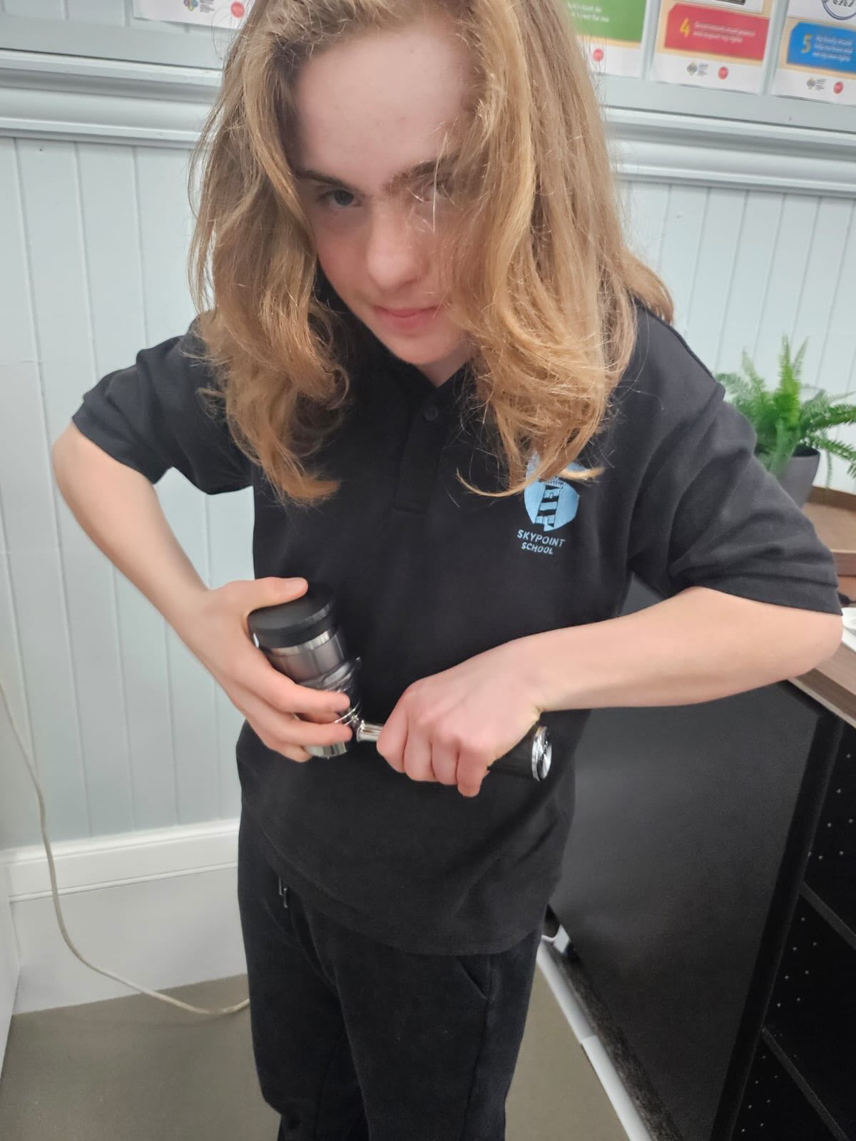 Findlay has started working towards his Barista coffee making #asdan qualification #barista #yum