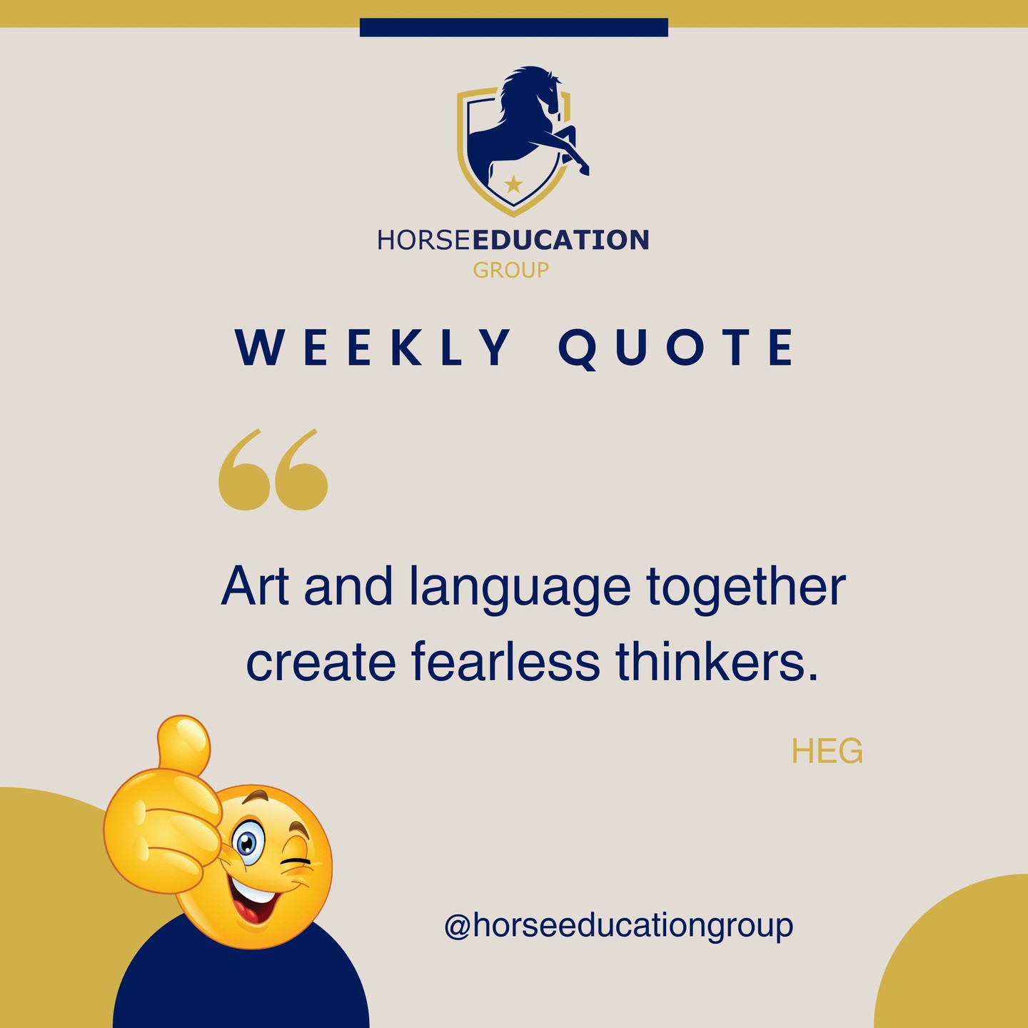 “ Art and language together create fearless thinkers.
ㅤ
At Horse Education Group, we believe the most powerful learning happens at the intersection of creativity and communication.
When children express themselves through both art and language, something amazing happens: they become bold, imaginative, and unafraid to be heard.
ㅤ
Through painting, storytelling, singing, and speaking in new languages, kids begin to see the world not as something to memorize—but as something to explore.
They think deeply, feel bravely, and share proudly.
ㅤ
Because when children create without fear and speak with confidence, they grow into thinkers, dreamers, and leaders the world needs.
ㅤ
What’s one creative moment when you saw a child express something beautifully in words or art?
We’d love to hear how you’ve witnessed fearless thinking in action!
ㅤ
Learn foreign languages at your own pace!
Let's have FUN Learning!
ㅤ
(704) 780-1188
https://vist.ly/56wan
ㅤ
#FearlessThinkers #HorseEducationGroup #LanguageAndArt #CreativeLearning #MultilingualKids #InspireYoungMinds #BilingualBeginnings #EmpowerThroughLanguage #GlobalLearners #JoyfulEducation #KidsWhoCreate