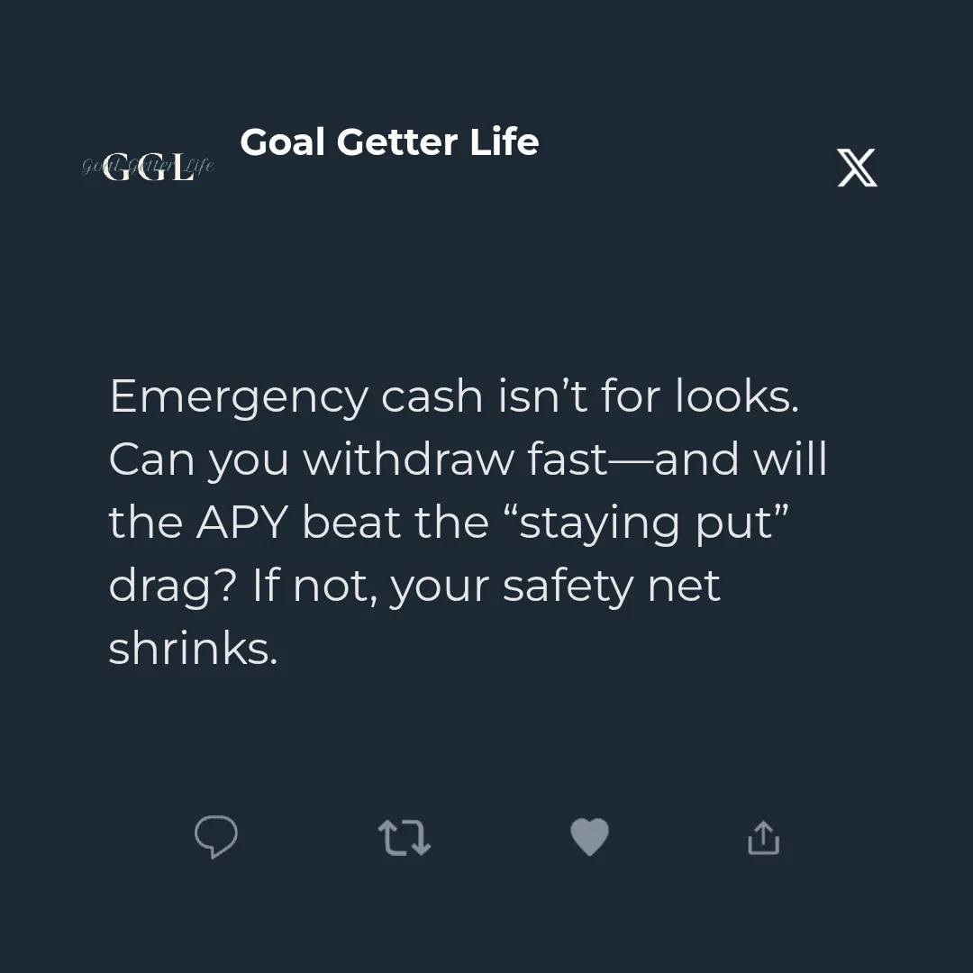 Your emergency fund should feel like a calm breath—not a financial maze 😮💨
When we open a new emergency savings account, we don’t start with the logo. We start with a quick self-check:
1) How fast can you withdraw when life happens?
Think: is it truly easy access, or does “savings” mean delays?
2) Is the APY competitive enough to fight the “staying put” drag?
A decent rate helps your money keep pace while you wait.
Here’s the goal: choose an account that balances easy access with a real, worthwhile APY.
Because your safety net should support tomorrow’s surprise and today’s peace of mind.
If you want, comment “CHECK” and we’ll share the exact questions we use when comparing emergency savings accounts.
Subscribe to our newsletter for uplifting insights
#EmergencyFund #SavingsAccount #APY #PersonalFinanceMindset #IntentionalLiving #GoalGetterLife
