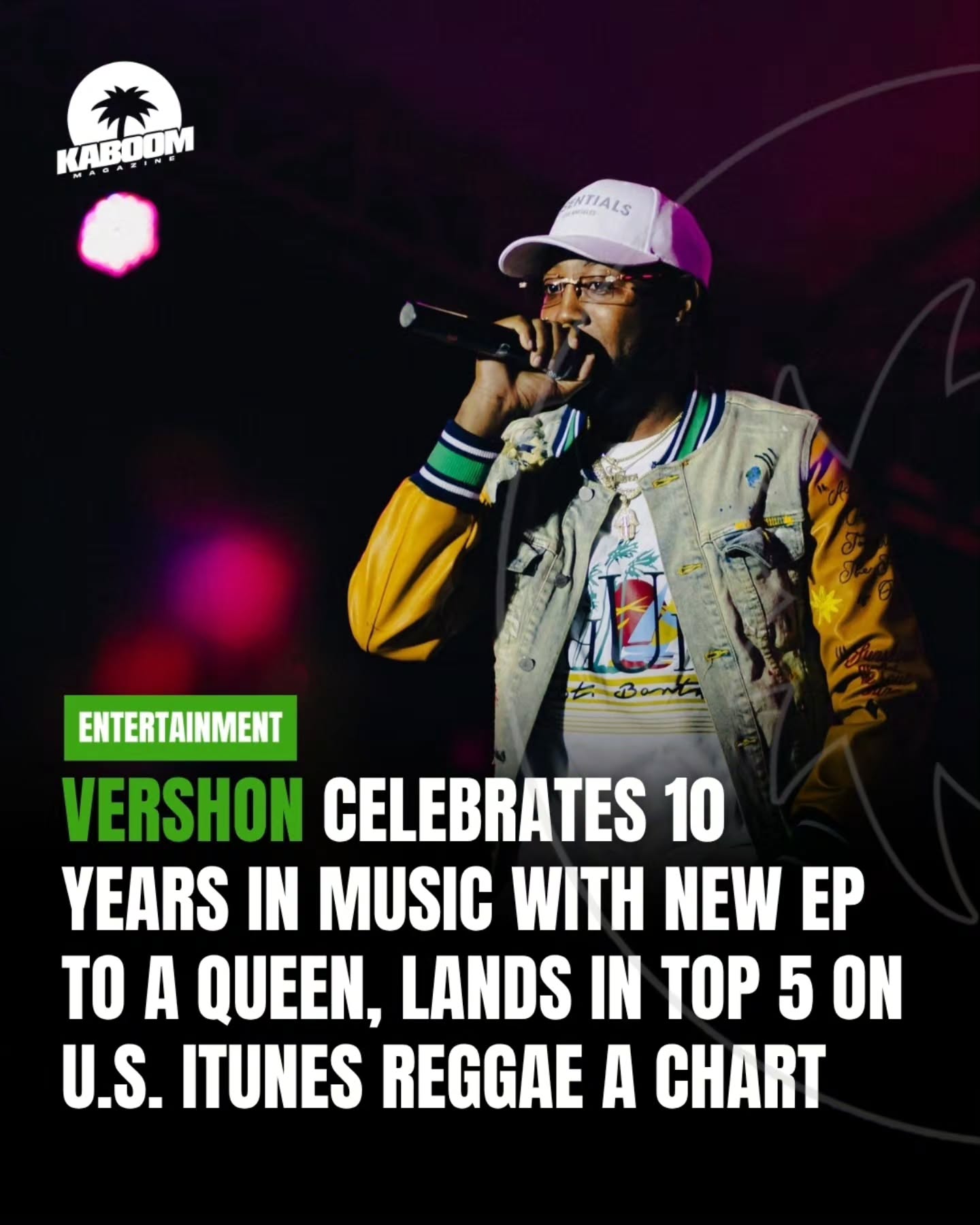 Jamaican recording artiste Vershon is celebrating 10 years in the music industry while entering a new chapter in his career with the release of his new EP, To A Queen, which debuted at No. 4 on the U.S. iTunes Reggae Albums chart.
Executive produced by Jenelle Alexia of A'Legends Productions, the six-track project explores themes of appreciation, self-reflection, motherhood, resilience, mental wellness, and personal growth. It features the previously released singles “Queen” and “A Mother Like You,” which was released during the Mother’s Day weekend and dedicated to mothers.
Vershon built his name in dancehall with breakout singles including “Inna Real Life,” “Mercy A God,” “Use To Hungry,” “Barbie Doll,” and “Key Fi Mi Heart,” all of which garnered millions of views and streams across various platforms over the years.
More on Kaboommag.com 🗞
#KaboomMag #Kaboom