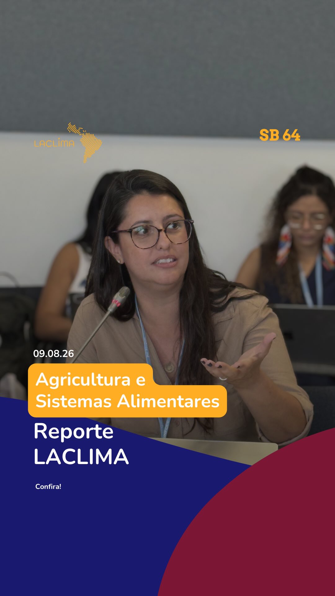 Direto de Bonn
1º Reporte da LACLIMA com a sociedade civil e partes interessadas.
Renata Potenza traz um panorama geral sobre o tema de Agricultura e sistemas alimentares na SB 64.
Confira!