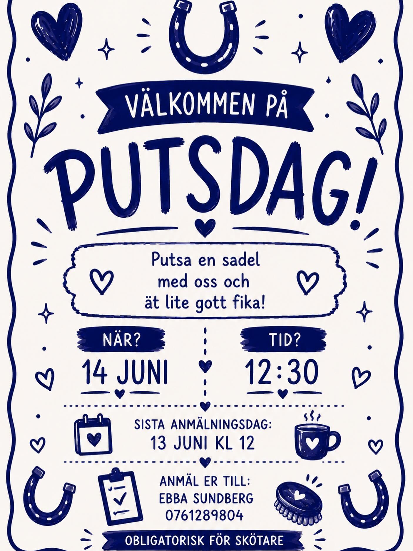 US bjuder in till putsdag ❤️ Alla är varmt välkomna!