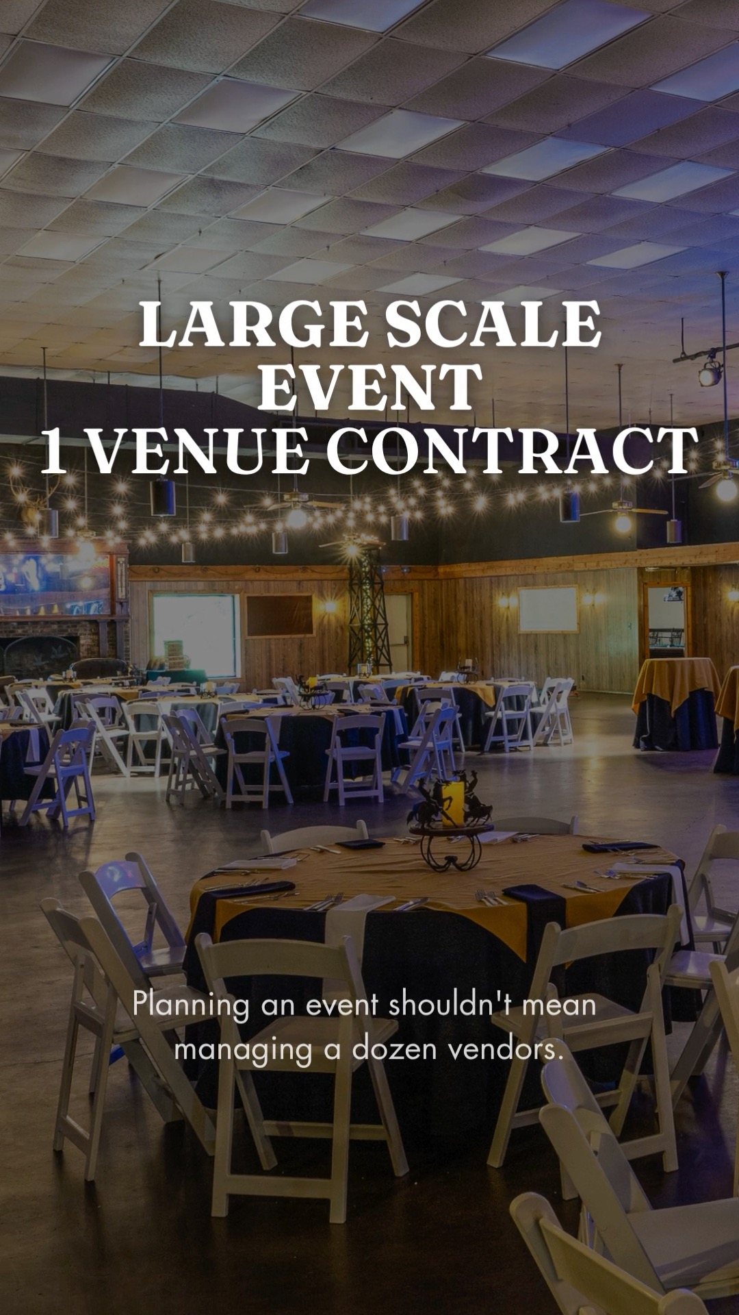 200+ guests. 100 details. 1 venue contract. 🤝
.
Planning a large-scale event shouldn't mean managing a dozen vendors. At Austin Ranch DFW, we take the heavy lifting off your plate entirely.
.
From on-site catering by our Executive Chefs to full-service A/V production, staging, and adjacent hotel room blocks at the Hilton Lakes, we are your one stop shop partner. Stop chasing vendors; start enjoying your event.
.
All-inclusive venues DFW, Grapevine event catering, full service venues Dallas.