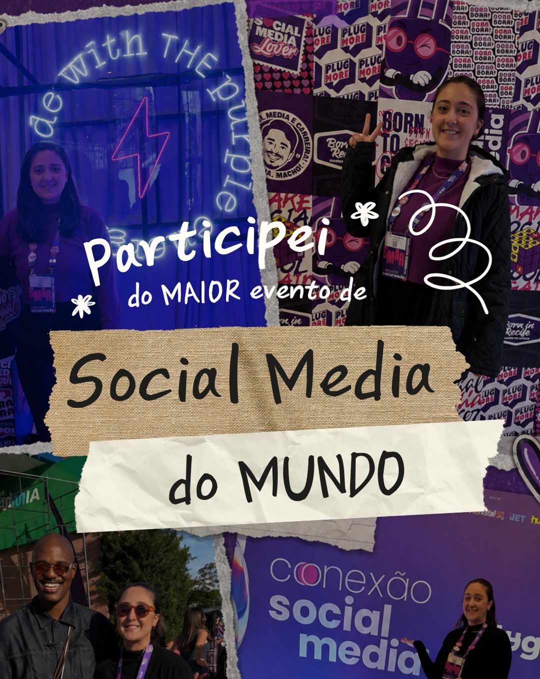 Ainda processando tudo o que vivi no maior evento de Social Media do mundo. 💜
Foram muitos aprendizados, muitas ideias e algumas frases que continuam ecoando na minha cabeça.
Qual dessas reflexões mais chamou sua atenção?