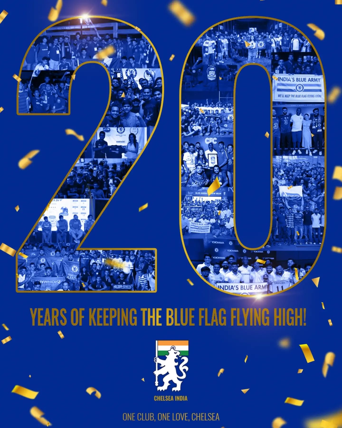 20 Years of Keeping the Blue Flag Flying High in India 🇮🇳
What started as a group of four in 2006 has now grown into a family of thousands, and we cannot thank you all enough for the love and support you have shown us over these twenty years.
Here's to many more years of painting the country blue, singing "Blue Is the Colour" at the top of our voices, and being proud Blues forever 💙
#CFC #ChelseaIndia #IndiasBlueArmy