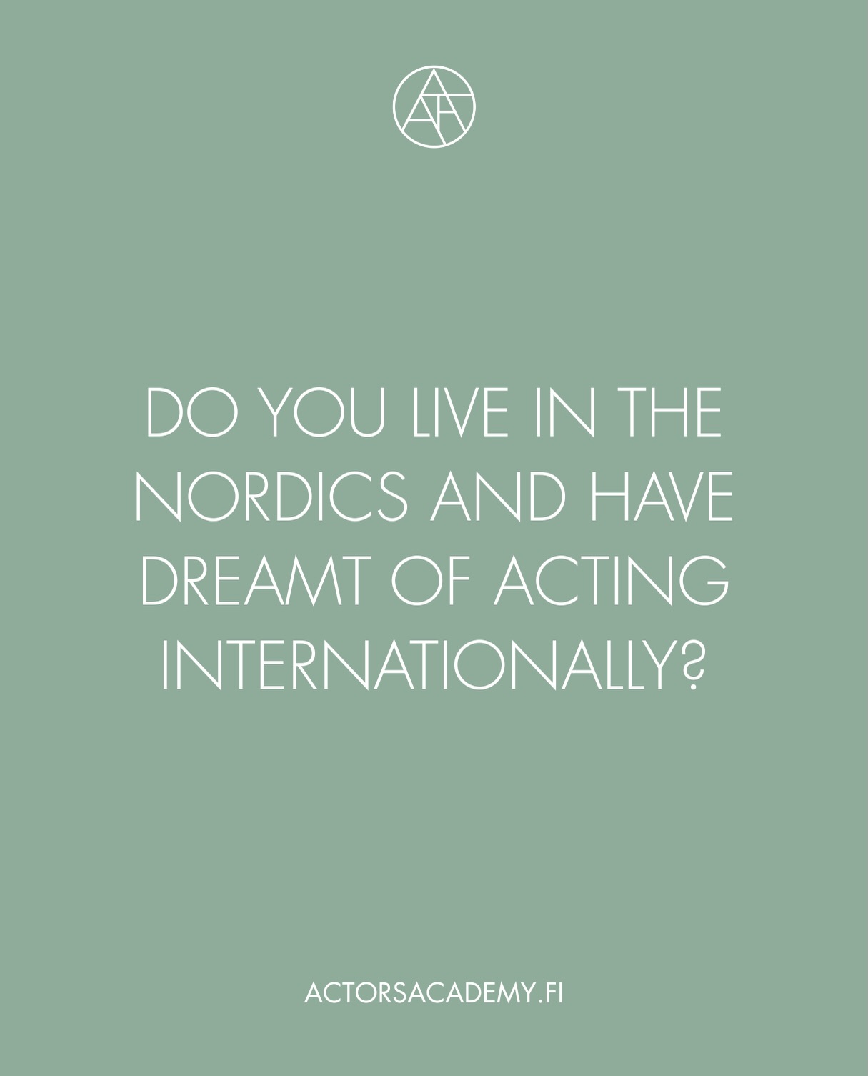 The most common misconception of the acting industry is that high-level acting training or to build an international career require you to move abroad partially or even permanently.
This is exactly what we wanted to fix, bringing the opportunity to get the same high-level, international training as actors do in London and LA.
But we’re not only an acting school. We prepare you for the industry mentally and with professional materials: showreel, headshots and voice reel, all produced by a real crew of industry pros. We work on your mindset,
“What really stuck with me is the fact that I now believe in myself and that I am enough.”
This is what one of our alumni said in a recent interview. And that’s where we want to take you as well.
We are determined in making you confident in yourself enough to believe and know that an international career is not an impossible task, it’s a challenge to overcome. And with the right tools and support, what we provide you here at Actors Academy, you have already a step further in reaching that goal.
This is not a theory, it’s a fact. Our alumni have already landed roles internationally such as in HBO Max, Netflix, Disney+ and much more.
We invite you to take the first step and believe.
www.actorsacademy.fi
#ActorsAcademy #ScreenActing #ActingSchool #ActingTraining #InternationalActing