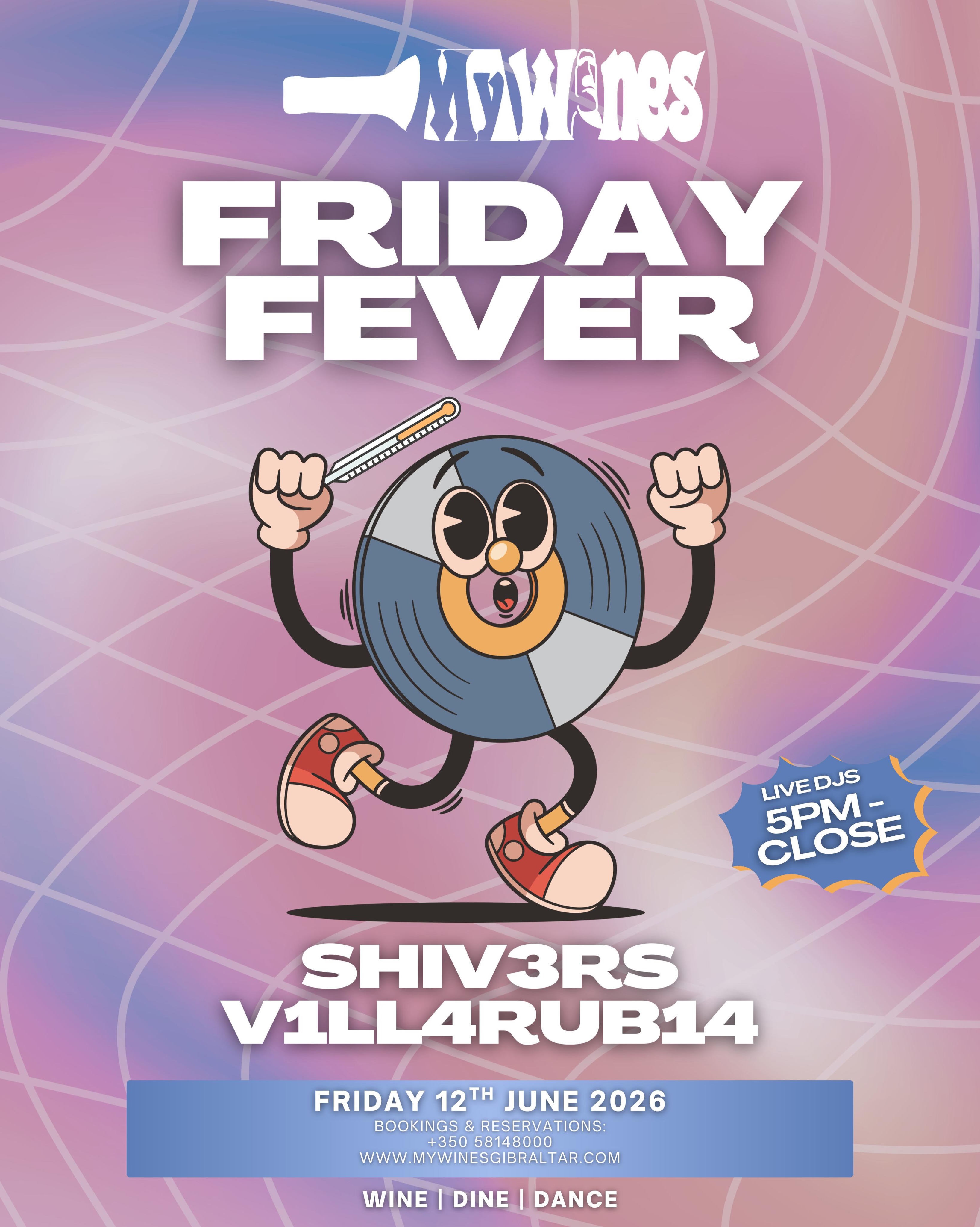 This FRIDAY FEVER 🍷🕺
WINE - DINE - DANCE 🪩
📍My Wines, Gibraltar
11 & 12 Chatham Counterguard
📞Call: 20069463
📲WhatsApp: 58148000
💌Email: info@mywinesgibraltar.com
#mywinesgib #gibraltar #local #gibraltar