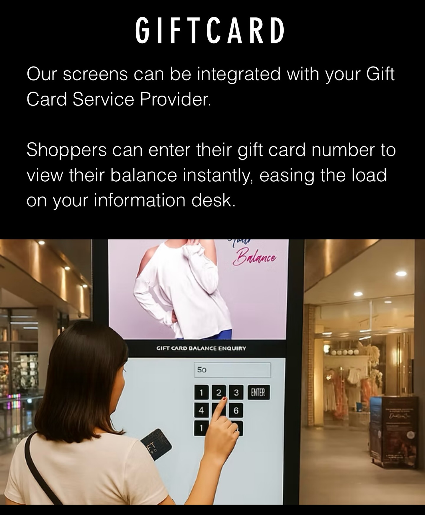 Our gift card feature, making for a seamless shopping experience.