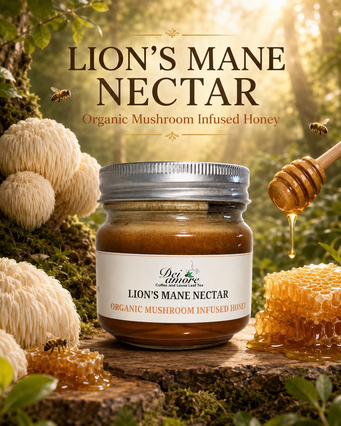 Back in stock!!!
And delicious and popular infused honey is back in stock. Enjoy the benefits of Lion’s mane in a very sweet way. Add it to your morning coffee, tea or enjoy it by the spoonful. No fillers. All natural. Hey yours before we ran out.
WWW.DEIAMORE.COM we ship anywhere on the US. Get yours right to your doorstep.
#deiamore #honey #everyone #tea #coffee