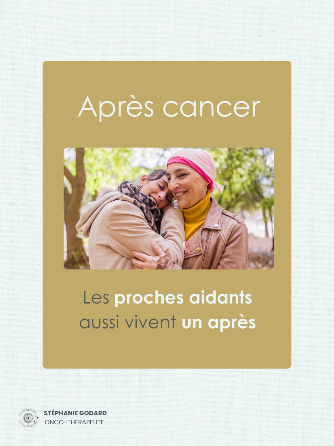 On parle souvent de l’après-cancer pour les patients. Mais beaucoup plus rarement de l’après… pour les proches aidants.
Et pourtant.
Pendant des mois, parfois des années, ils ont tenu sans vraiment s’autoriser à ressentir. Ils ont accompagné les traitements, les rendez-vous, les nuits d’angoisse, les effets secondaires, la peur, l’organisation du quotidien.
Ils ont été présents.
Fortement présents.
Puis un jour, les traitements s’arrêtent. Le corps médical s’éloigne. L’entourage pense que “la vie reprend”.
Mais pour beaucoup d’aidants, quelque chose continue intérieurement :
🔹Une fatigue profonde.
🔹Un vide.
🔹Une hypervigilance.
🔹Une difficulté à redescendre.
🔹Parfois même une forme d’effondrement émotionnel différé.
Parce qu’on ne traverse pas un cancer aux côtés d’un proche… sans être soi-même transformé.
Les proches aidants aussi peuvent avoir besoin d’écoute, de reconnaissance et d’accompagnement psychologique après la maladie.
Et cette réalité reste encore trop invisible.
👉🏻 Si ce carrousel vous parle, vous pouvez :
• le partager à un proche aidant,
• le sauvegarder,
• ou laisser un mot en commentaire.
Parfois, se sentir reconnu dans ce que l’on vit change déjà beaucoup.
#santementale #procheaidant #aidant #aprescancer