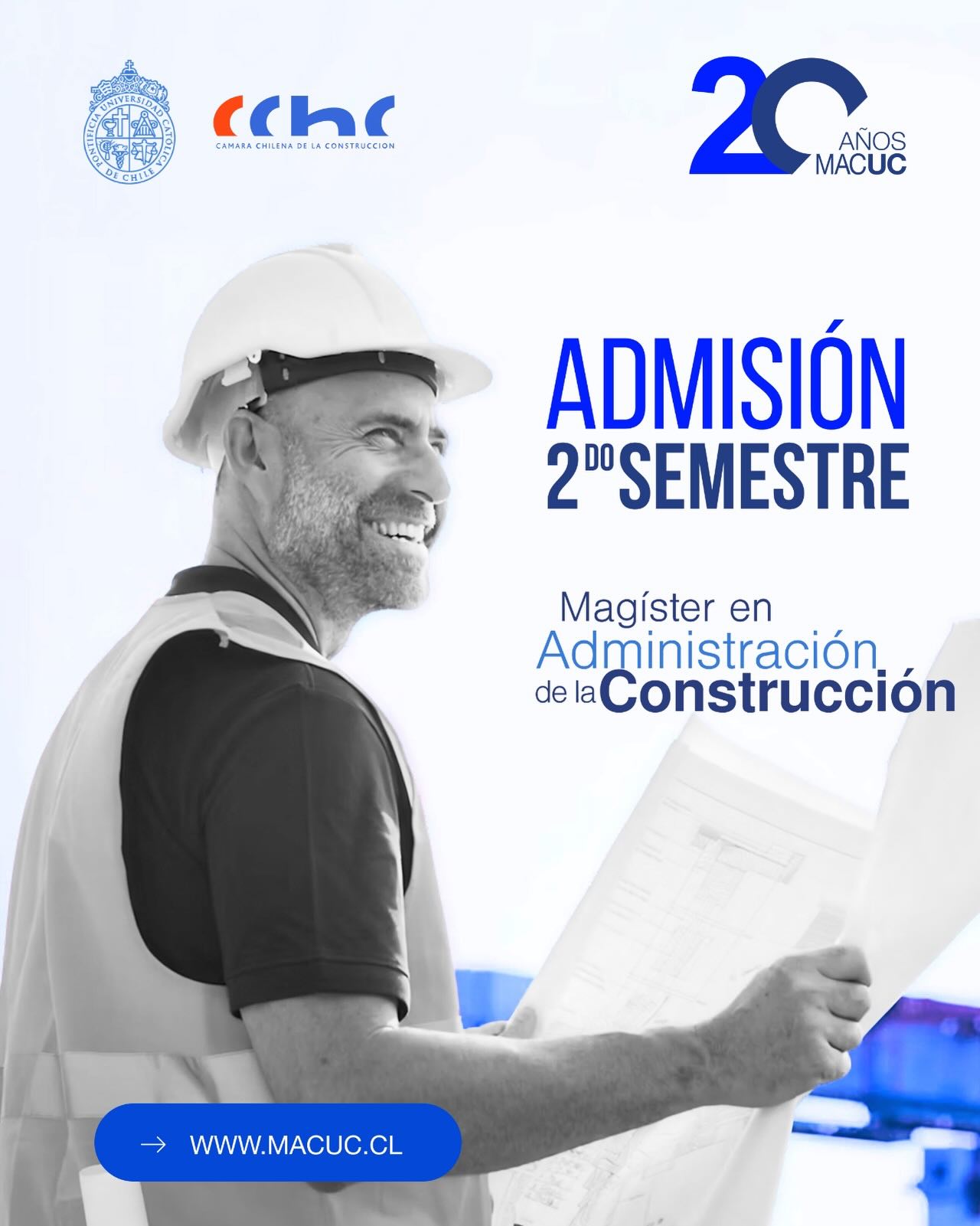 Detrás de cada gran obra hay personas que transformaron un proyecto complejo en realidad. 🏗️
¿Eres un profesional de la industria de la construcción y debes tomar decisiones en proyectos civiles, industriales, mineros o inmobiliarios? El MAC UC está hecho para profesionales como tú.
Un programa multidisciplinario donde la diversidad de perfiles se convierte en tu mayor ventaja: aprendes de otros, construyes red y desarrollas liderazgo con casos reales de la industria.
Nacido de la alianza entre la Escuela de Ingeniería UC, la Facultad de Arquitectura, Diseño y Estudios Urbanos y la Cámara Chilena de la Construcción 🏗️ porque la excelencia académica y la industria avanzan juntas.
✅ Respaldado por la UC y la CChC
✅ Grado académico + diplomado de especialización
✅ 4 especialidades disponibles
✅ Becas del 20% y 50% además del convenio Banco de Chile 30%
📌 Admisión 2° Semestre 2026 abierta
Únete a la red de egresados que están cambiando la industria. ¿Estás listo?
#MACUC #PostgradosUC #EducaciónDeExcelencia #UCChile #CChC