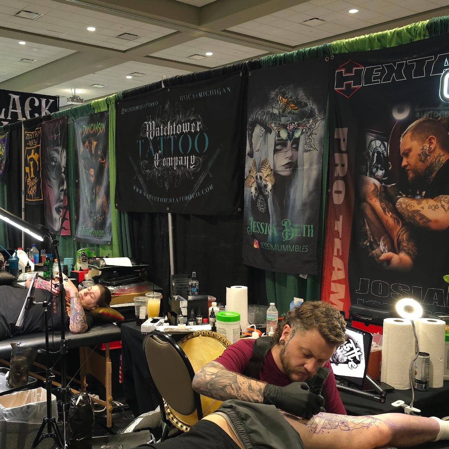 What a weekend! @blackrivertattooconvention
Black River Tattoo Convention feels like a home away from home. It is a show we anticipate every year and get so excited for when it is approaching. Just like previous years, this year delivered another unforgettable weekend filled with incredible talent, brilliant tattoos, old friends, and new connections.
Huge thank you to our clients who got tattooed by one of our artists and showcased their new ink this weekend! Without the collectors–events like this just wouldn't be possible. Thank you to everyone who stopped by our booth, talked with us about that thing that keeps our hearts beating (tattoos 😉), grabbed merch, entered contests, and showed support.
Thank you to our very good friend Jon @jonandersontattoo and the entire Black River team for putting on another phenomenal show and creating an atmosphere that truly celebrates tattooing. We are already counting down the days until next year in Port Huron!
@inkbybrandonlee
@jessimummbles
@tattoosbyian_d
@j3ink
#blackrivertattooconvention #michigantattooers #michigantattooartists #supportlocalartists #michigantattooshops