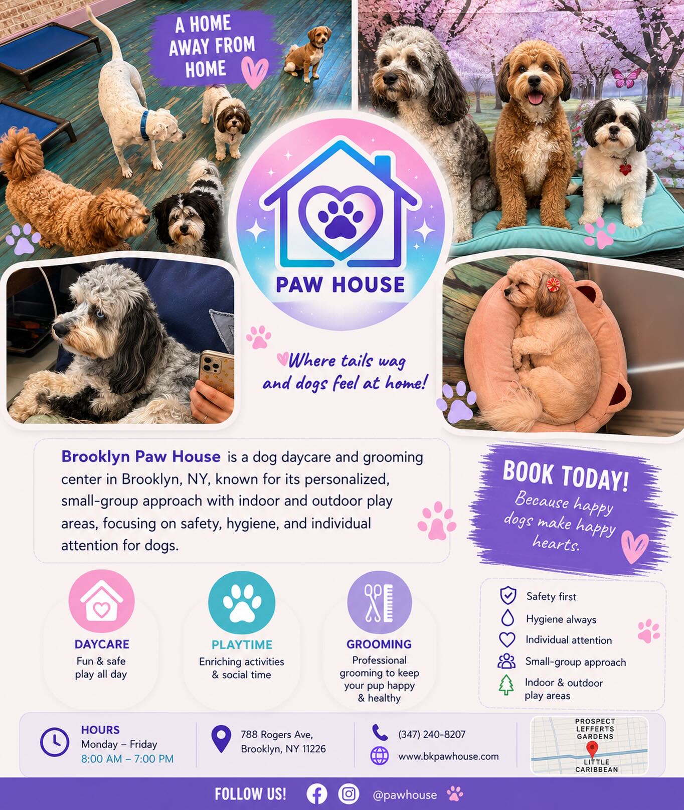 🐾💕 Where tails wag, friendships grow, and every pup feels right at home! 🏡✨ We had a paw-some day full of playtime, cuddles, and happy faces. 🐶🐾 #BkPawHouse #DoggyDaycare #HappyPups #HomeAwayFromHome #doglovers 💕🐕