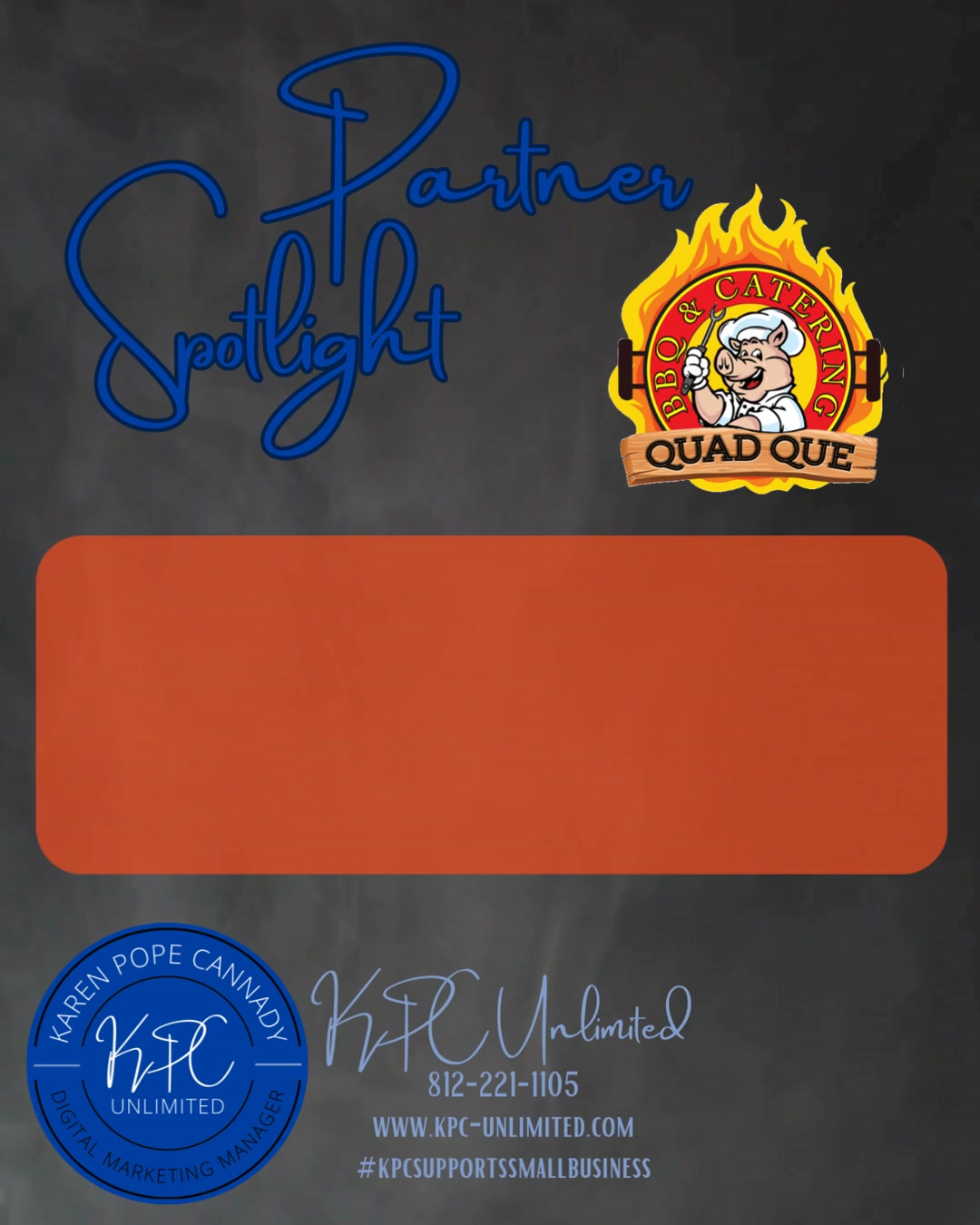 Quad Que is based in St. Leon Indiana but travels southeast Indiana and the Greater Cincinnati area serving up their award winning BBQ. The Pitmaster is a generous man who embodies the KPC Unlimited principal of small business supporting each other and is actively involved in our community. Truly a small business owner you want to support!
To have your business featured in our Partner Spotlight, become a KPC Unlimited partner. Digital marketing services by KPC Unlimited not required to be a partner https://www.kpc-unlimited.com/partners
Quad Que website, created by https://www.netcincy.com/ and maintained by KPC Unlimited https://www.quadque.com/