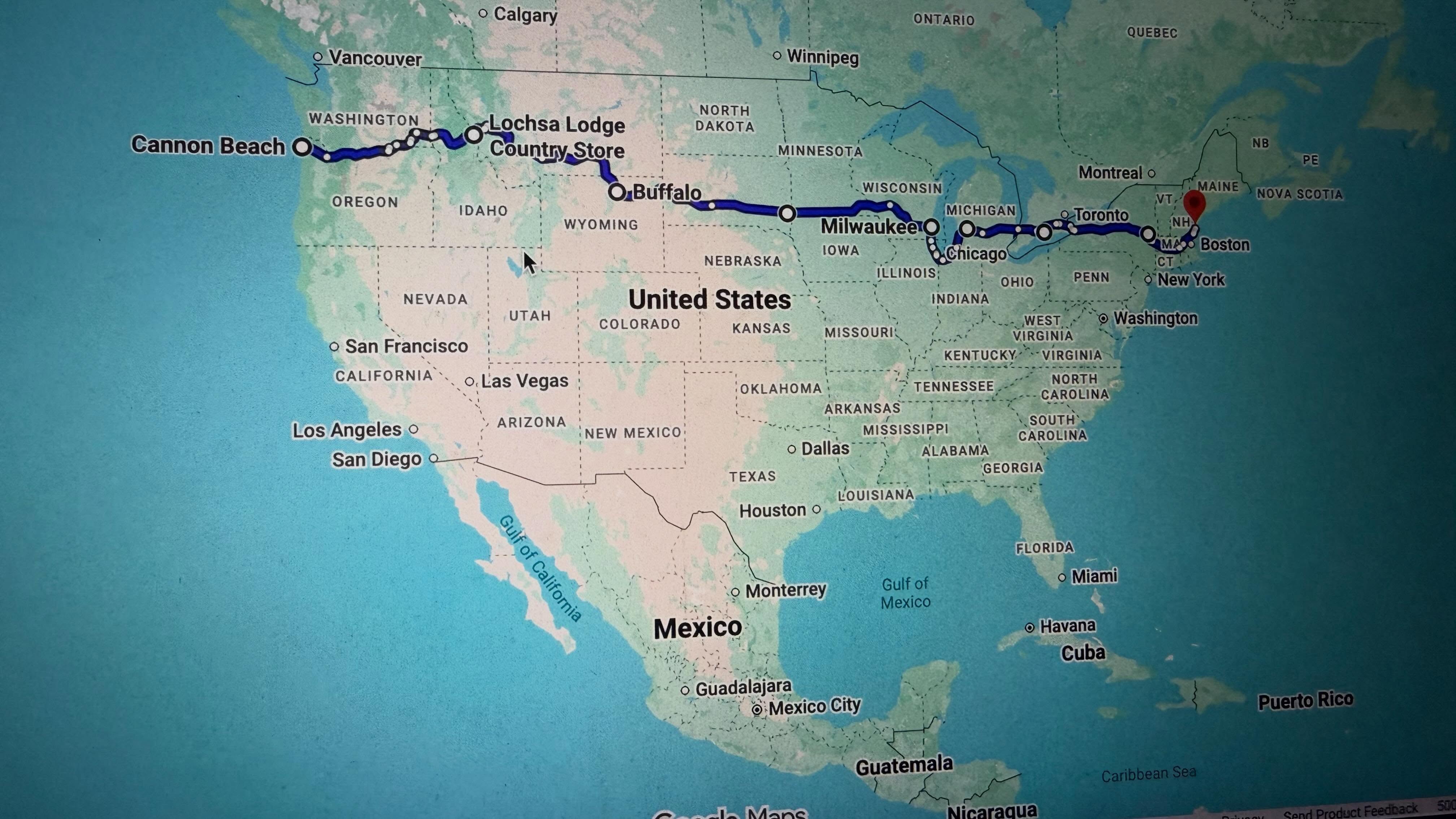 The route Señor Travel Bug will be riding during the next two months, starting 20th June (my baby sister’s birthday!) in Cannon Beach, Oregon. If you live near the route, do get in touch! Always great to reconnect. #cycle #usa #biketouring #usa #travel