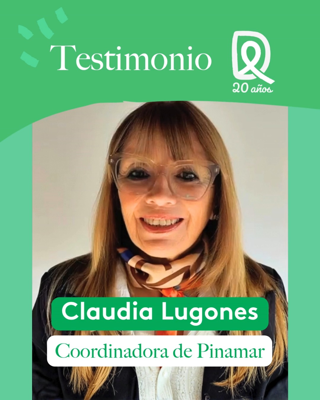 🎨 El arte de la presencia: Validar al otro desde el corazón ✨
Para seguir celebrando nuestros 20 años, compartimos las historias reales que sostienen nuestra comunidad. Hoy queremos presentarles a Claudia Lugones, coordinadora de la réplica de Pinamar. 💜
Claudia resume en una frase el verdadero impacto de la salud emocional y humana dentro de las salas de tratamiento, recordándonos el poder de la escucha activa:
"Gracias por enseñarnos que acompañar también es mirar, escuchar, estar presente y hacer sentir al otro importante".
🎉 ¡Tu historia nos ayuda a seguir expandiendo esta red!
La Fundación es una gran comunidad que sueña en grande. Si fuiste o sos paciente, ex paciente o voluntario, tu voz es el motor para que se haga realidad. ¡Sumate a nuestro aniversario!
🤳 Grabate un video cortito contándonos tu experiencia, para participar entrá aquí: https://www.dondequieroestar.org/aniversario-20
¡Hay tiempo hasta el 30 de junio!
#dondequieroestar #20añosjuntos #historiasreales #empatía #propósito #Pinamar #comunidadquesana #voluntariado #expansiónconamor #sumatealaniversario
@vickyvieltemperley Vicky Viel
@dondequieroestarpinamar @FundaciónDondeQuieroEstarRéplicaPinamar