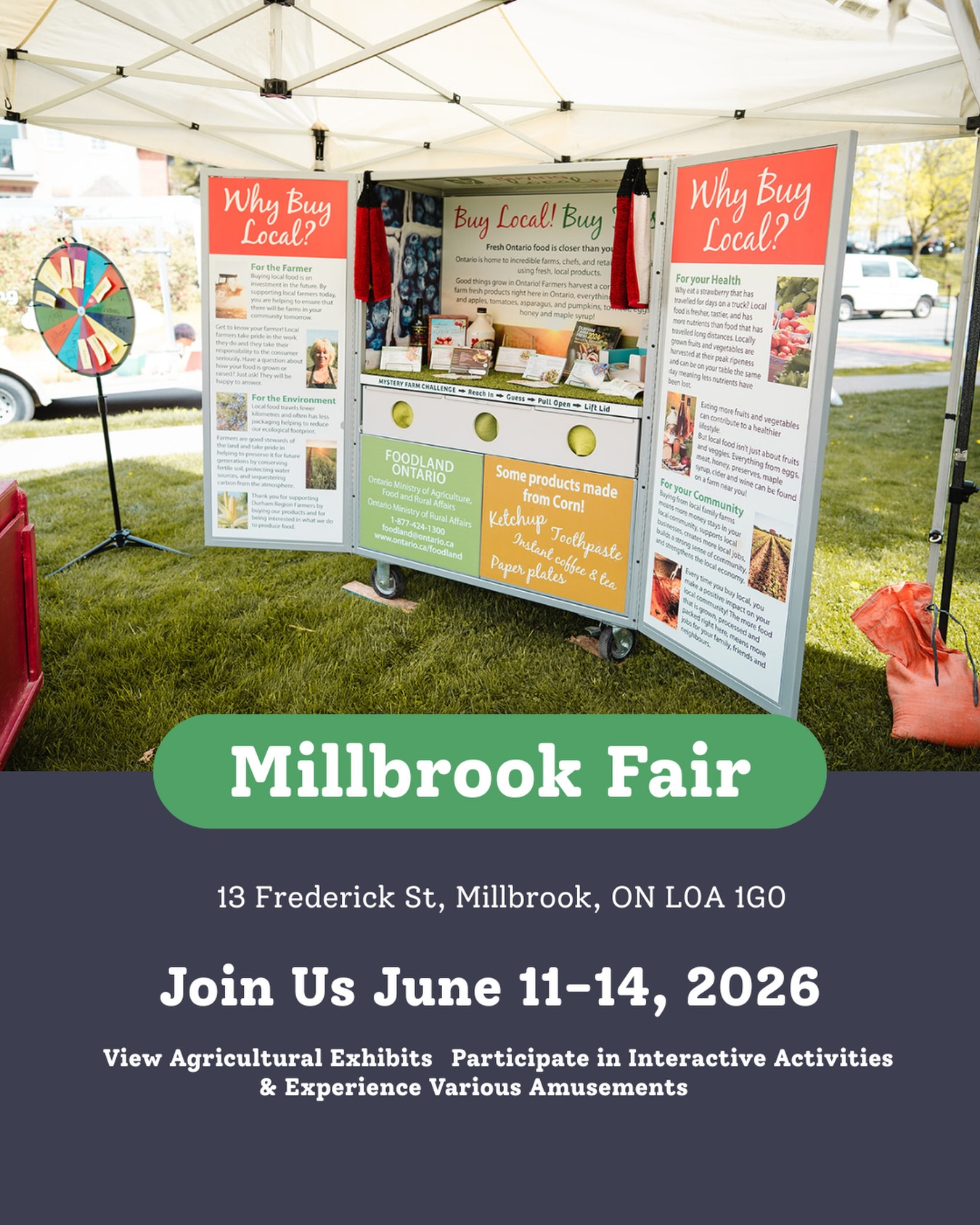 Come visit our All About Food & Farming Trailer June 11-14 at the Millbrook Fair! 📍
We’re here to teach you where your food comes from, explore the importance of local agriculture, & showcase the various types of farming that make it all possible 🙌
🌽 Get hands-on with interactive exhibits
🍎 Discover fun facts about Ontario-grown food
🚜 Learn how farming impacts your everyday life
We can’t wait to see you there! For more information, visit the link in our bio 🔗
