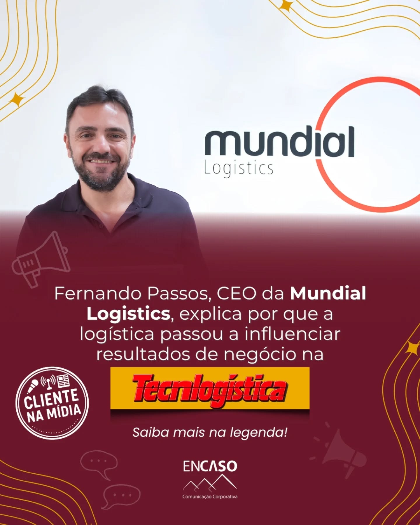 A logística já não responde apenas pela entrega. Ela influencia resultados.
A Mundial Logistics (@mundiallogistics ) foi pauta na Tecnologística (@tecnologistica .br) com um artigo assinado por seu CEO, Fernando Passos, sobre a transformação da logística em uma área cada vez mais conectada à performance comercial das empresas.
Há uma enorme diferença entre estar presente em uma reportagem e contribuir para o debate que movimenta um segmento inteiro. O segundo caminho fortalece autoridade e expande a relevância institucional da marca. E a Encaso trabalha para que esse reconhecimento aconteça de forma estratégica.
#EncasoComunicacao #AssessoriaDeImprensa #MidiaPR #MundialLogistics #Tecnologistica